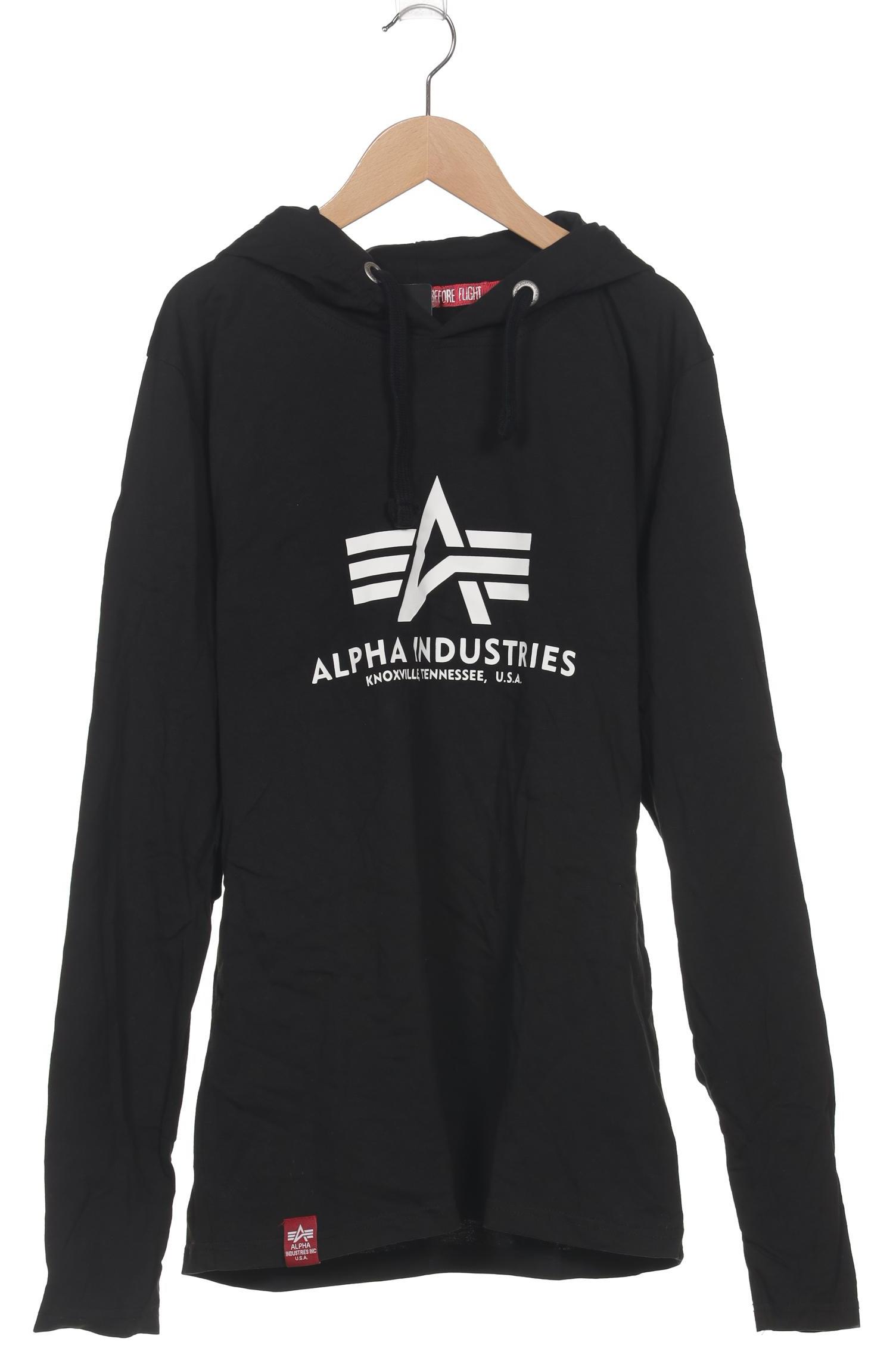 Thumbnail - Alpha industries Herren Langarmshirt, schwarz, Gr. 54