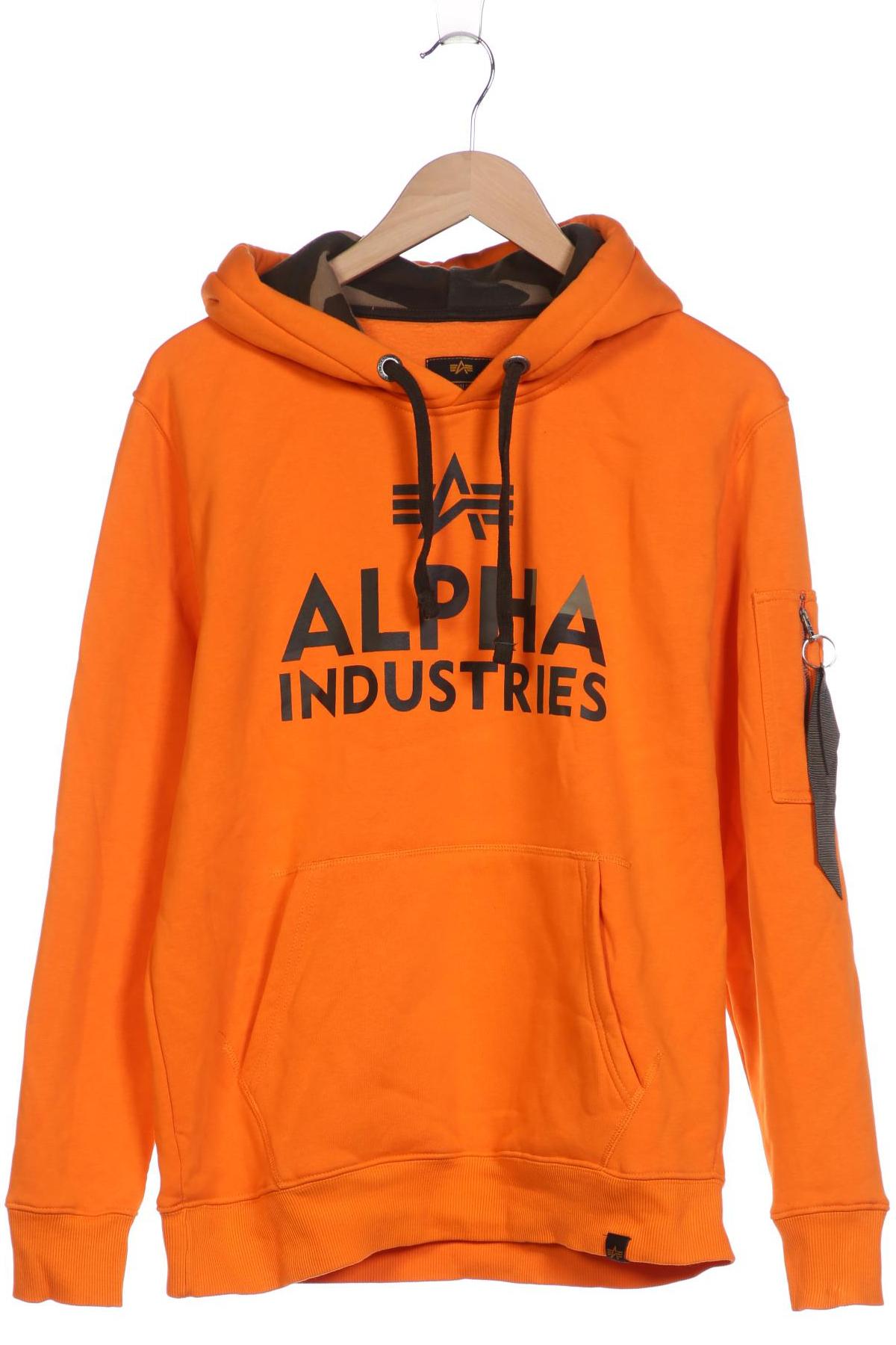 

Alpha industries Herren Kapuzenpullover, orange, Gr. 48