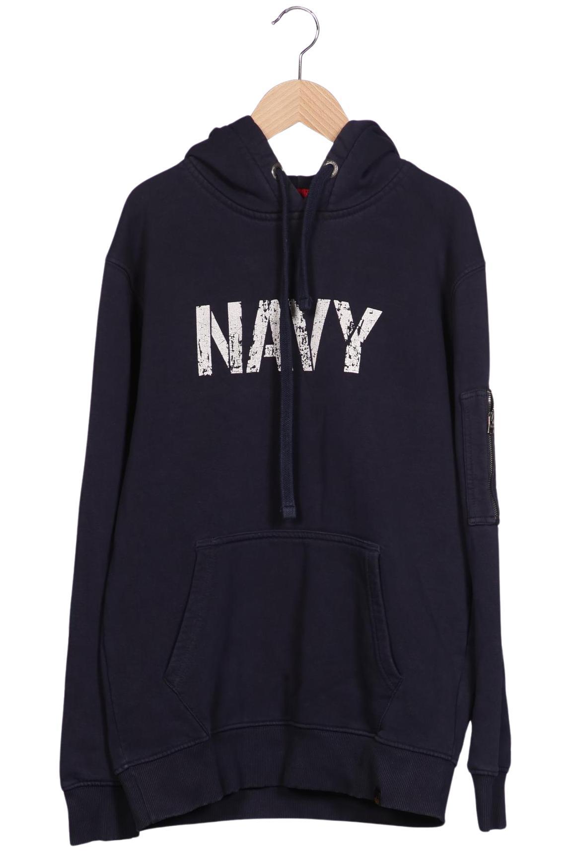 

Alpha industries Herren Kapuzenpullover, marineblau, Gr. 48