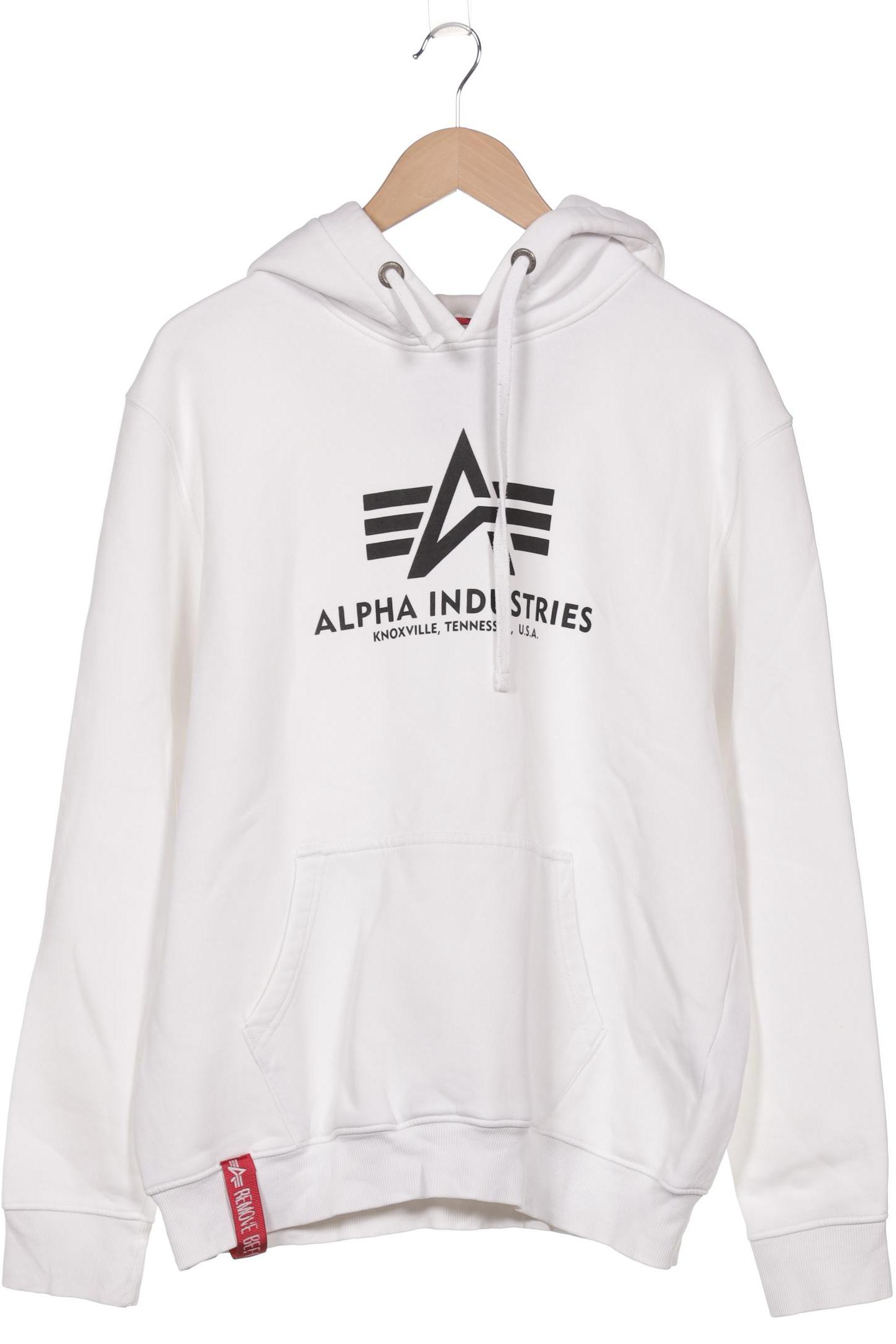 

Alpha industries Herren Kapuzenpullover, weiß, Gr. 54