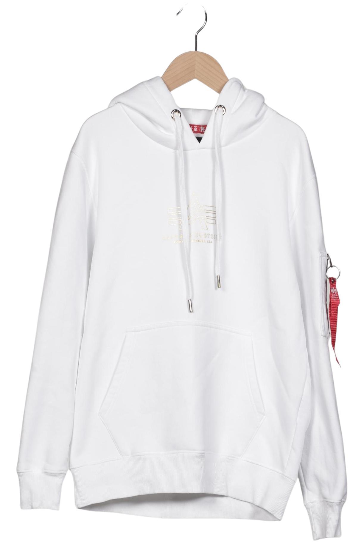 

Alpha industries Herren Kapuzenpullover, weiß, Gr. 46