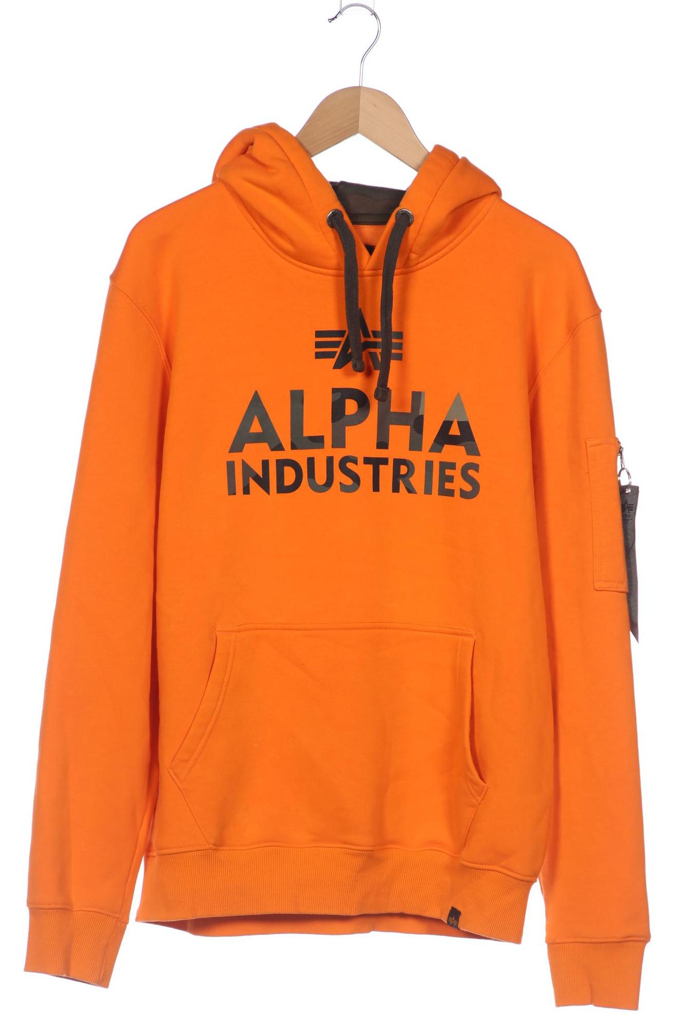 

Alpha industries Herren Kapuzenpullover, orange, Gr. 54