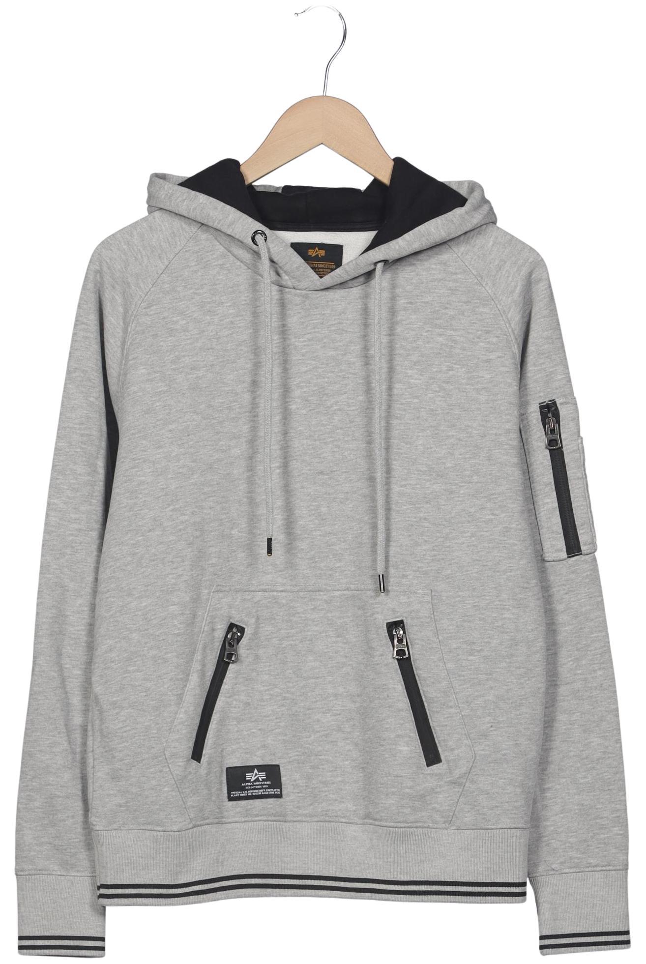 

Alpha industries Herren Kapuzenpullover, grau, Gr. 46