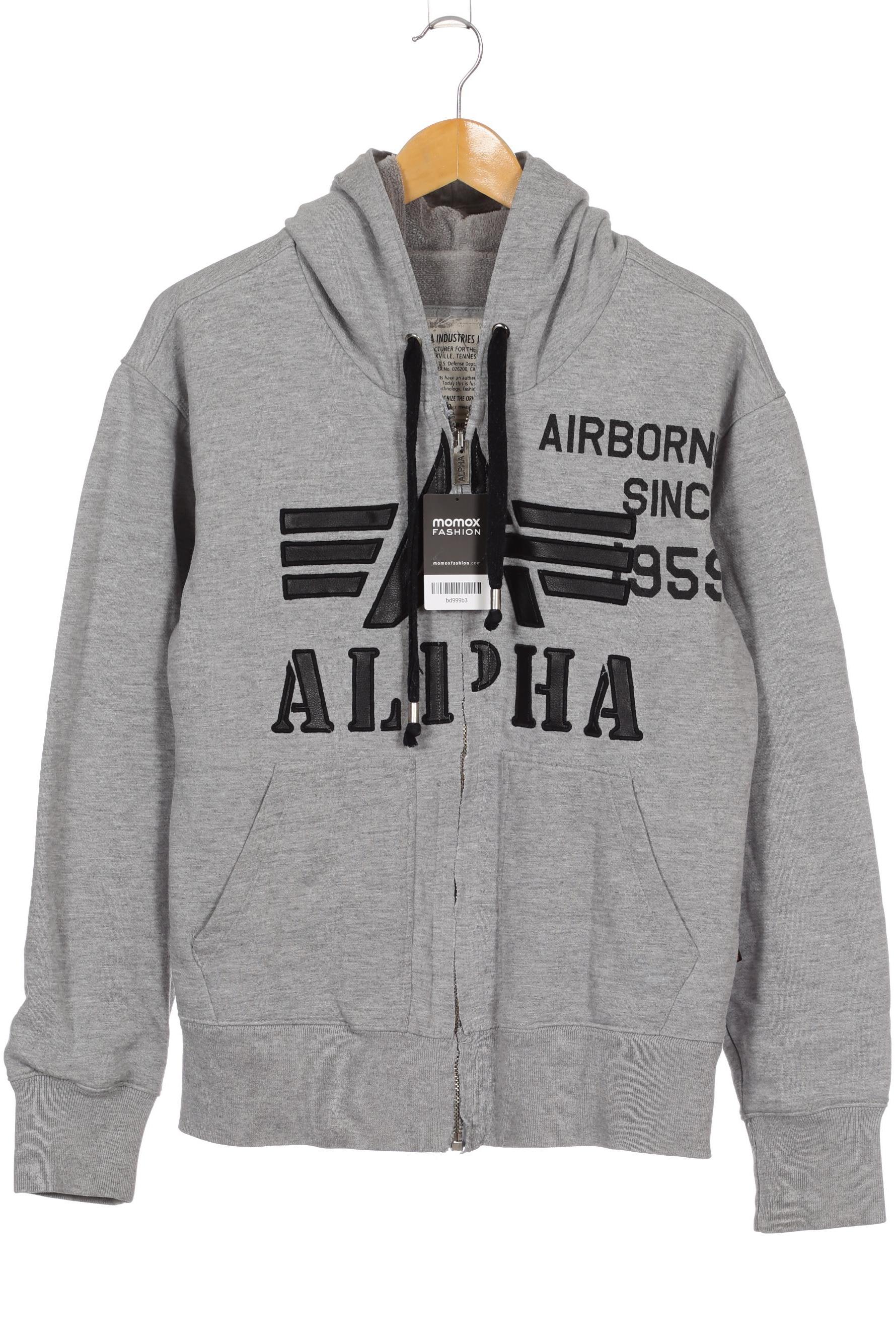 

Alpha industries Herren Kapuzenpullover, grau, Gr. 52