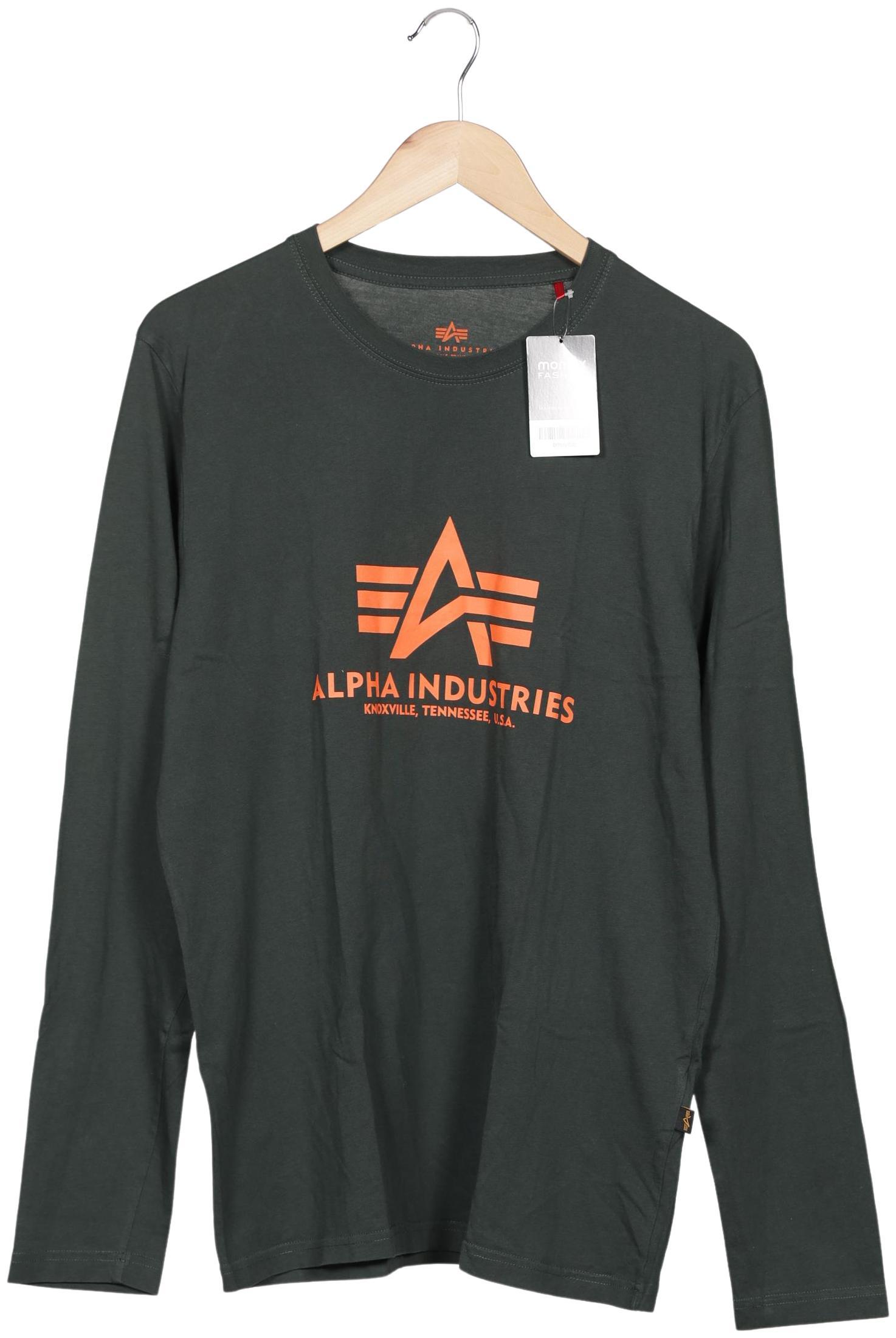 

Alpha industries Herren Langarmshirt, grün, Gr. 54