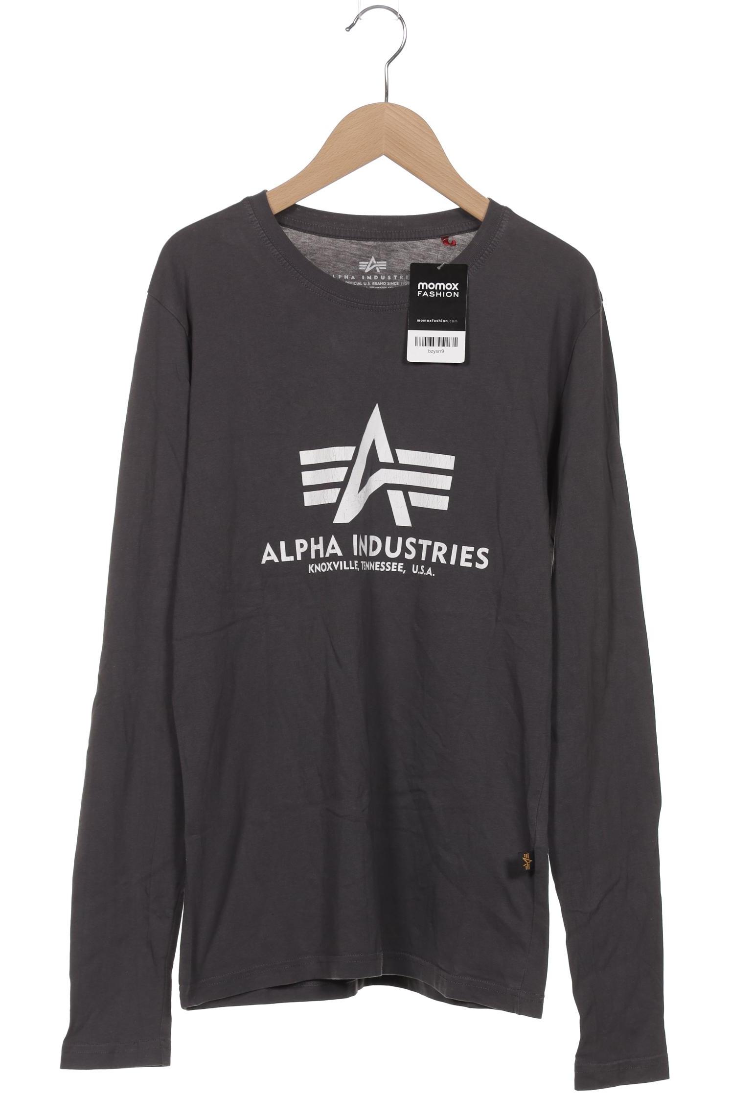 

Alpha industries Herren Langarmshirt, grau, Gr. 48