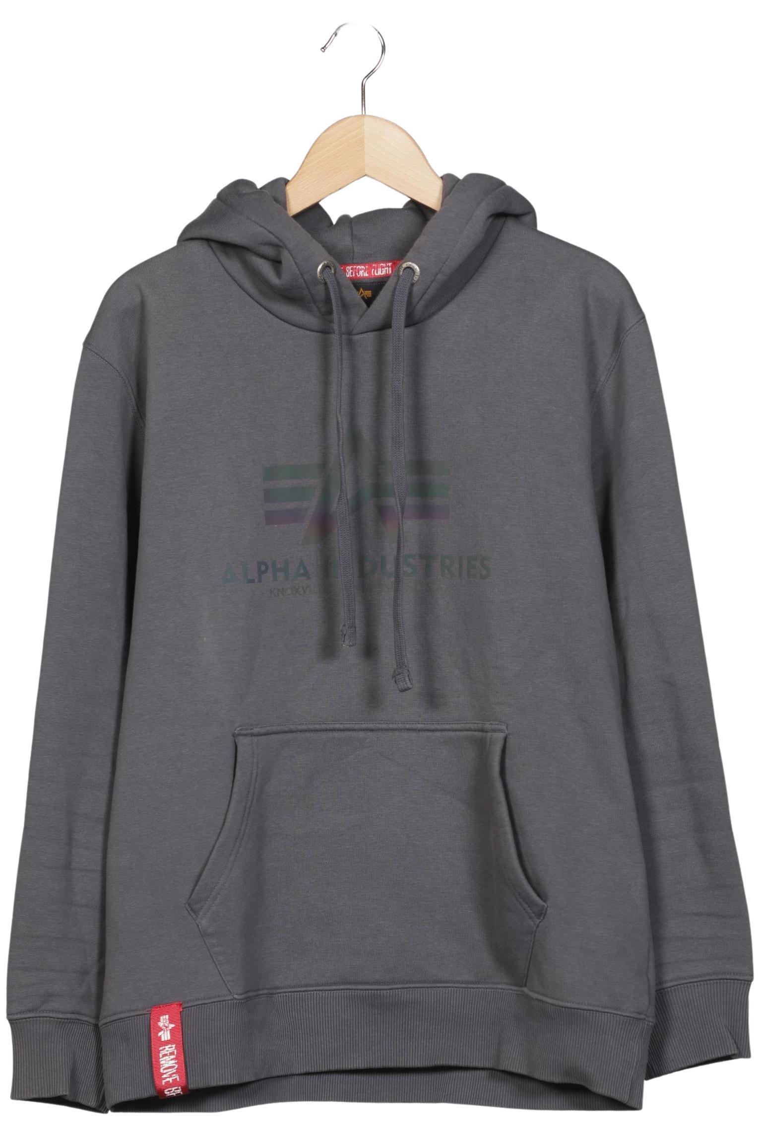 

Alpha industries Herren Kapuzenpullover, grau, Gr. 52