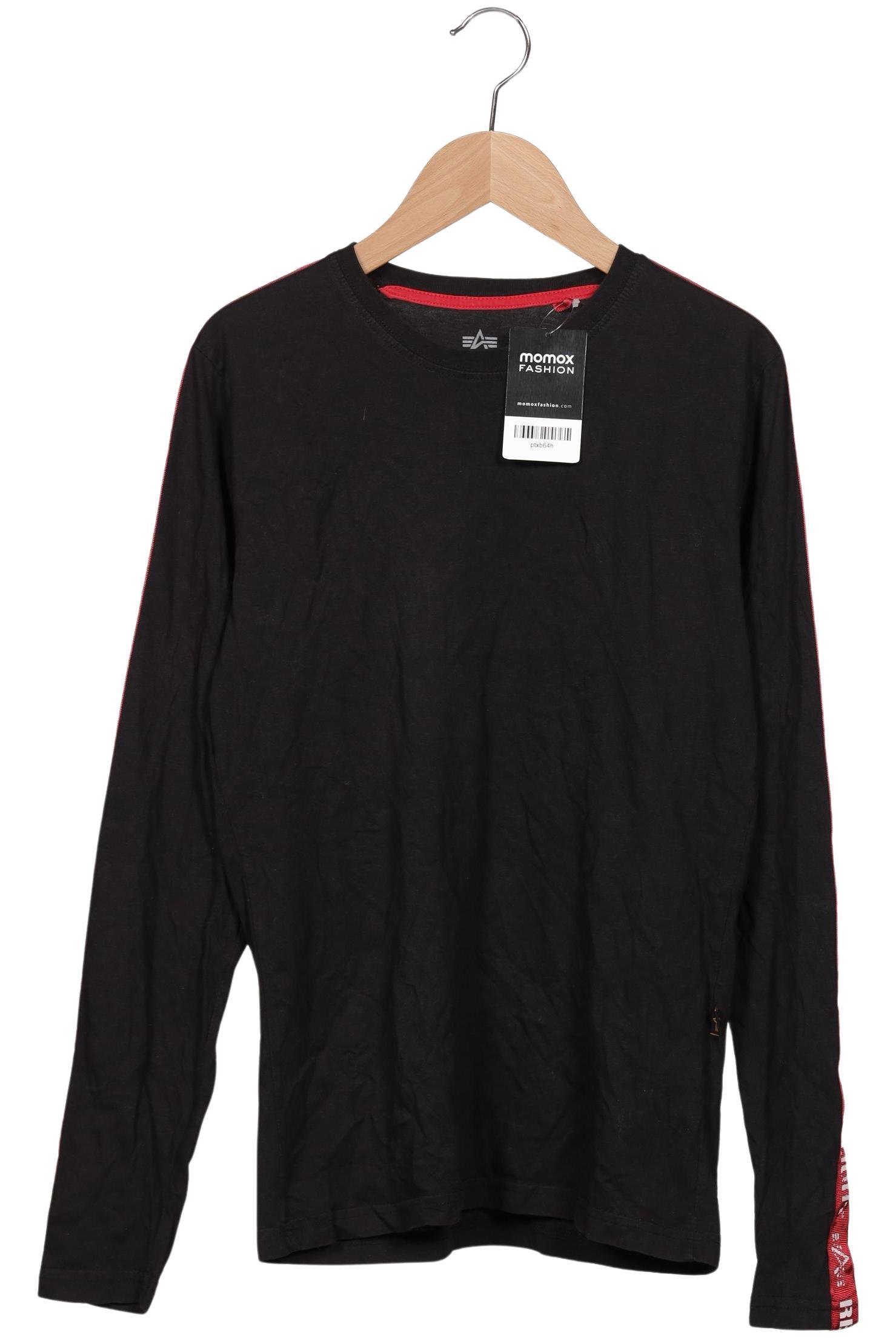 Thumbnail - Alpha industries Herren Langarmshirt, schwarz, Gr. 46