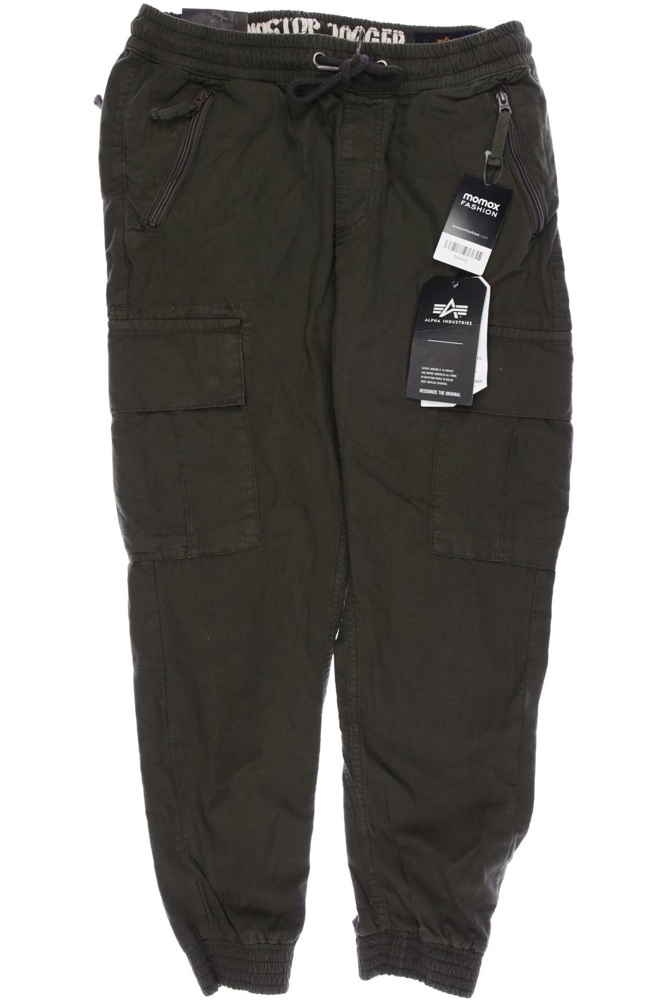 

Alpha industries Herren Stoffhose, grün, Gr. 0