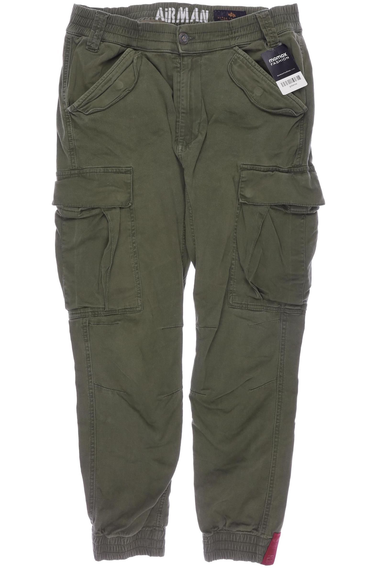 

Alpha industries Herren Stoffhose, grün, Gr. 33