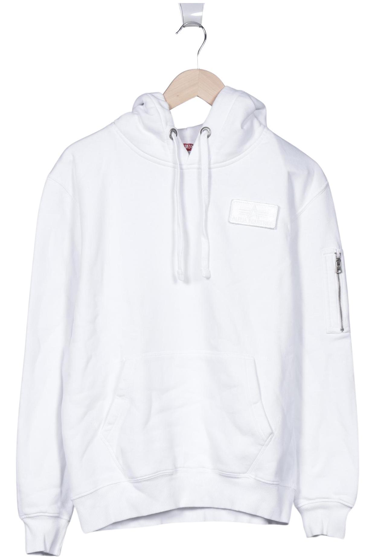 

Alpha industries Herren Kapuzenpullover, weiß, Gr. 46