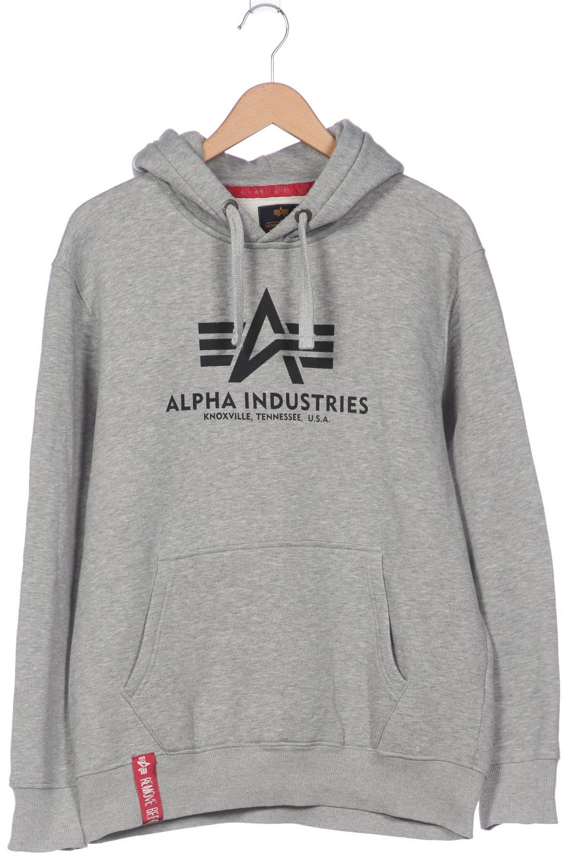 

Alpha industries Herren Kapuzenpullover, grau, Gr. 54