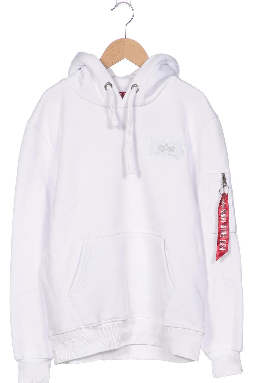 

Alpha industries Herren Kapuzenpullover, weiß, Gr. 46