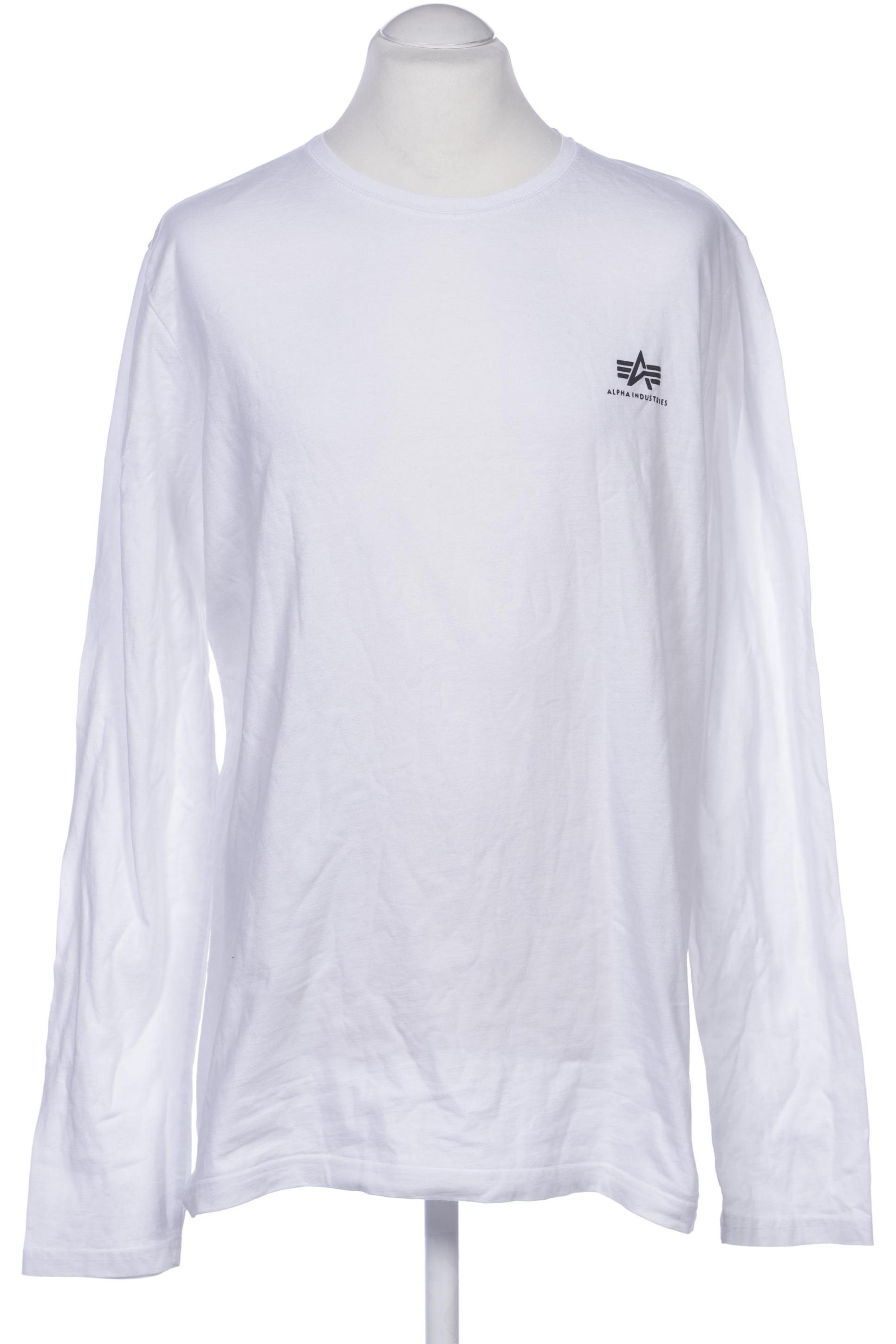 

Alpha industries Herren Langarmshirt, weiß, Gr. 58