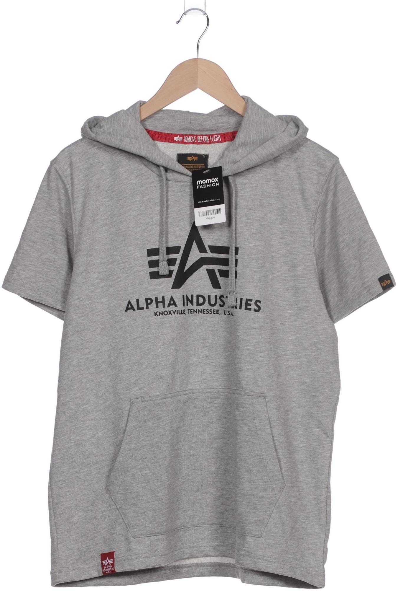 

Alpha industries Herren Kapuzenpullover, grau, Gr. 52