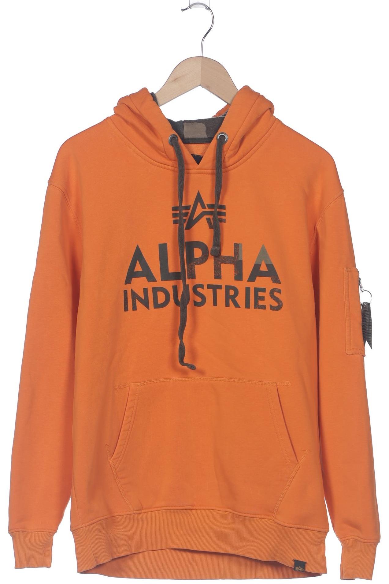 

Alpha industries Herren Kapuzenpullover, orange, Gr. 52