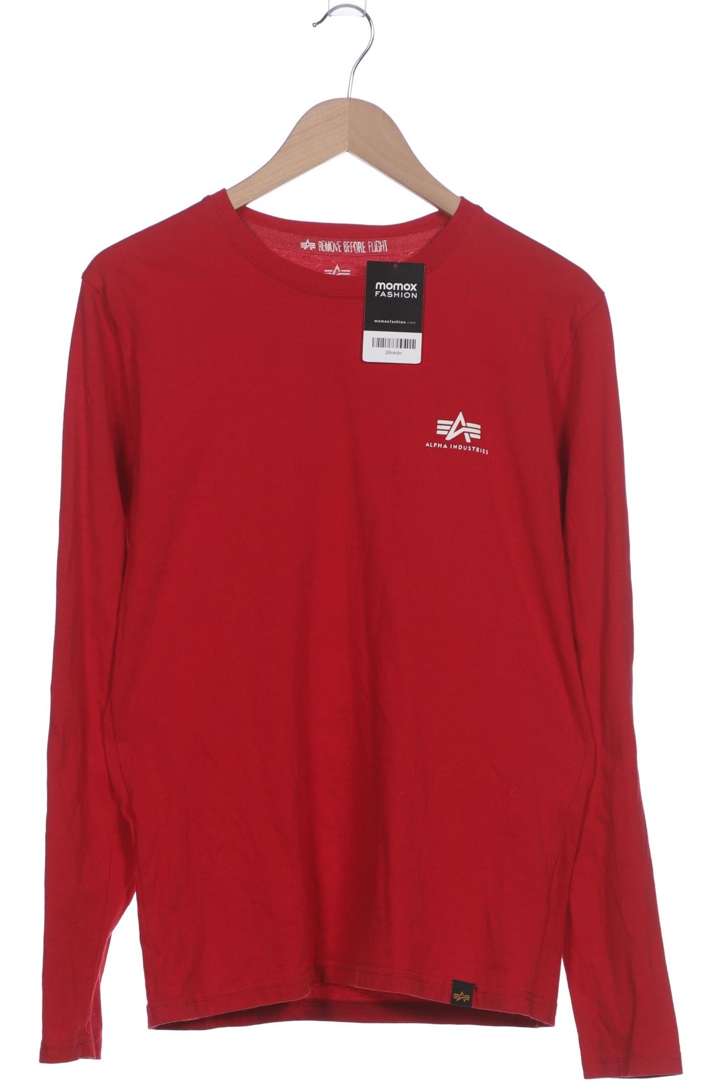 

Alpha industries Herren Langarmshirt, rot, Gr. 52