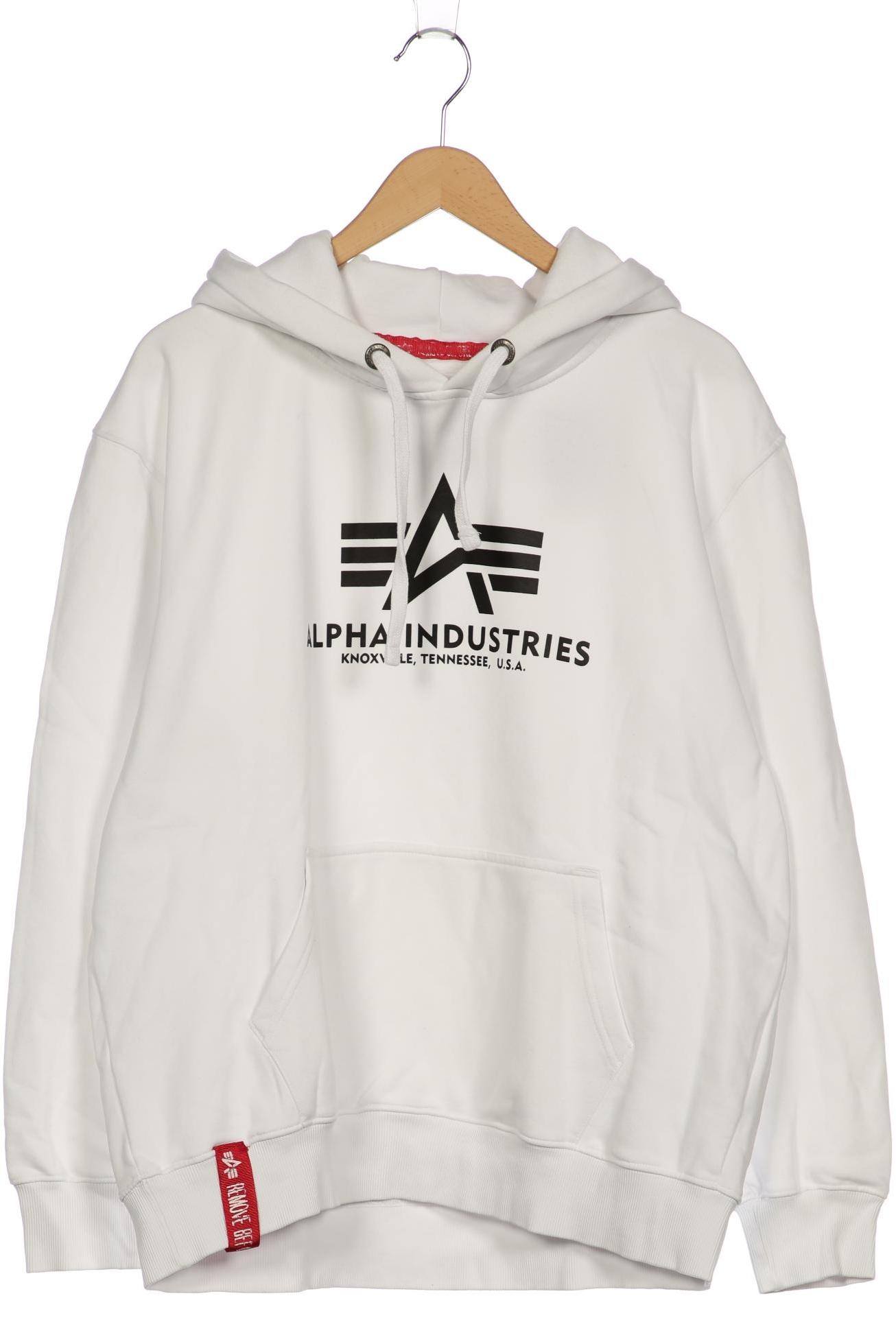 

Alpha industries Herren Kapuzenpullover, weiß, Gr. 56