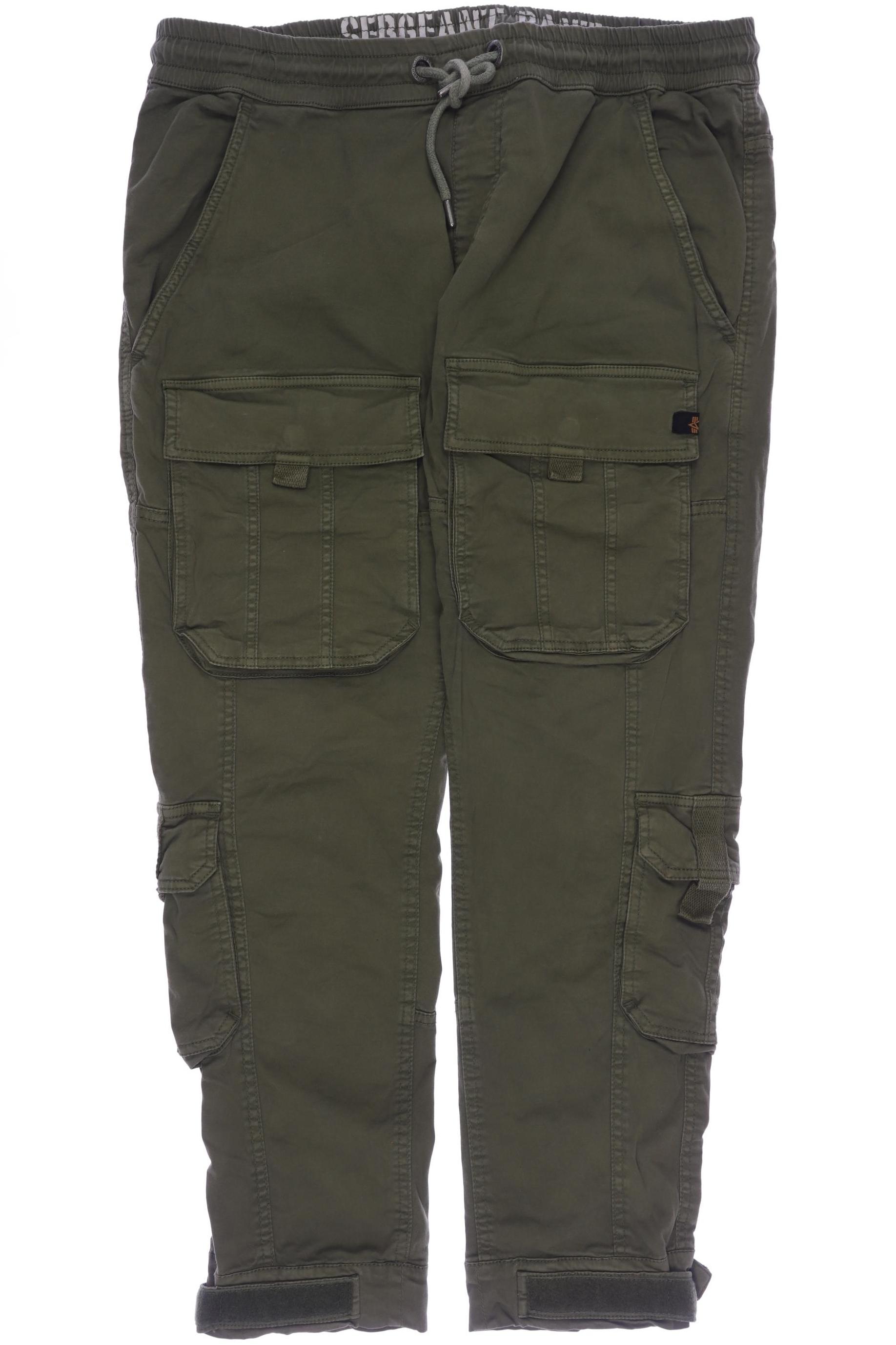 

Alpha industries Herren Stoffhose, grün, Gr. 0