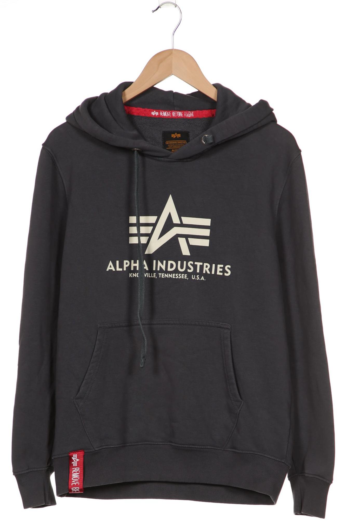 

Alpha industries Herren Kapuzenpullover, grau, Gr. 48