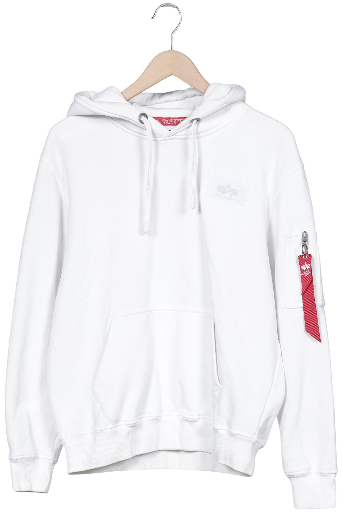 

Alpha industries Herren Kapuzenpullover, weiß, Gr. 48