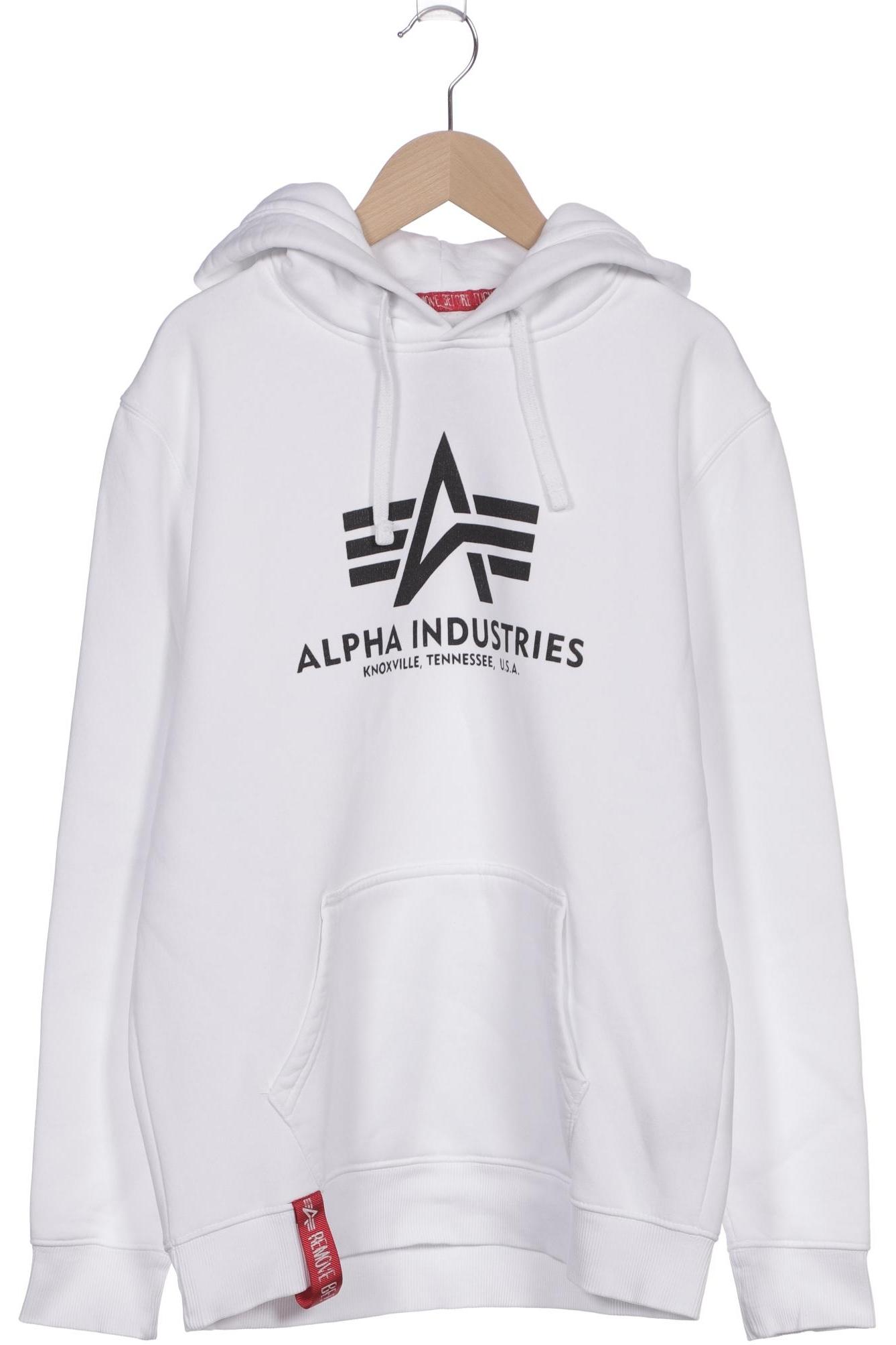 

Alpha industries Herren Kapuzenpullover, weiß, Gr. 48