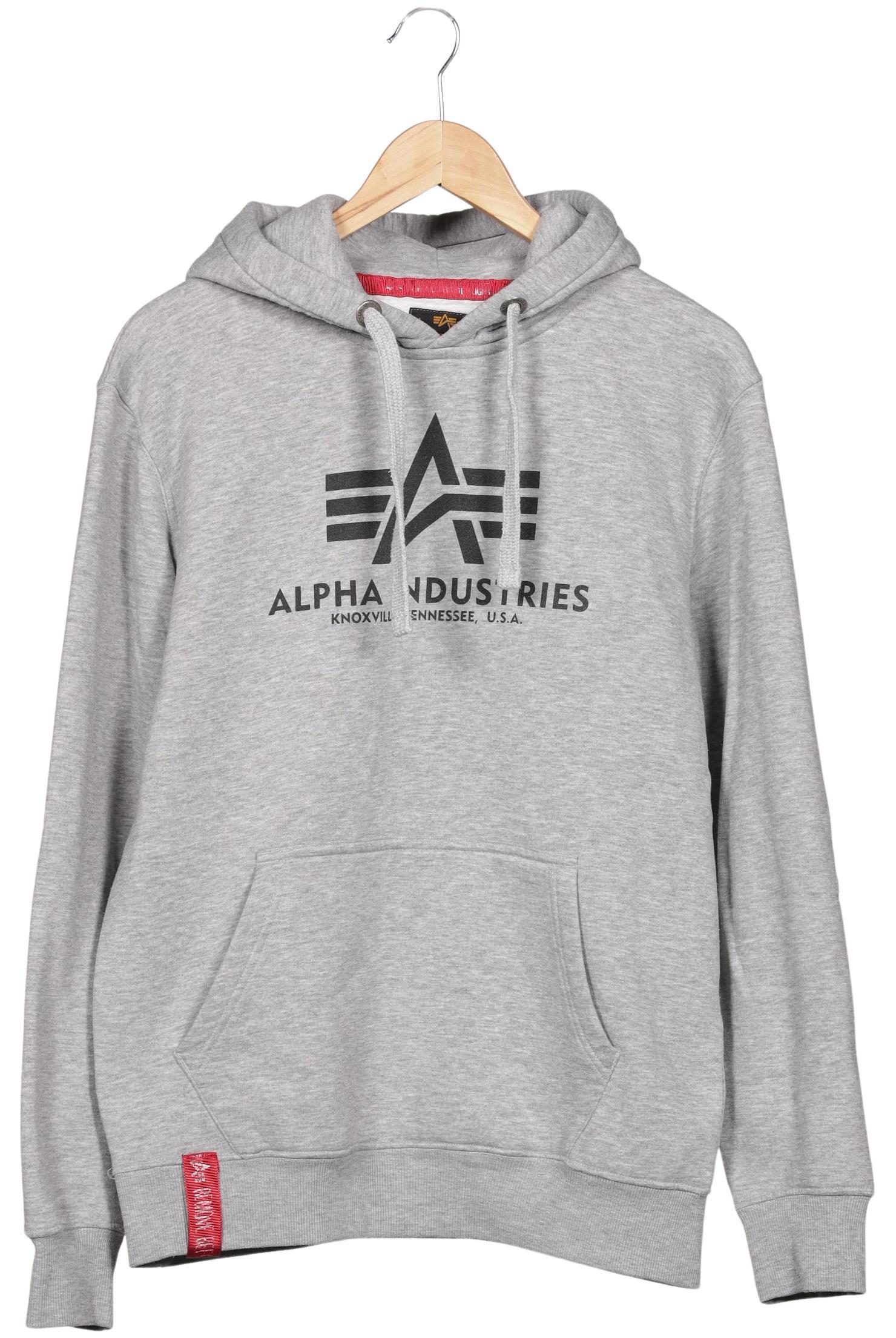 

Alpha industries Herren Kapuzenpullover, grau, Gr. 52