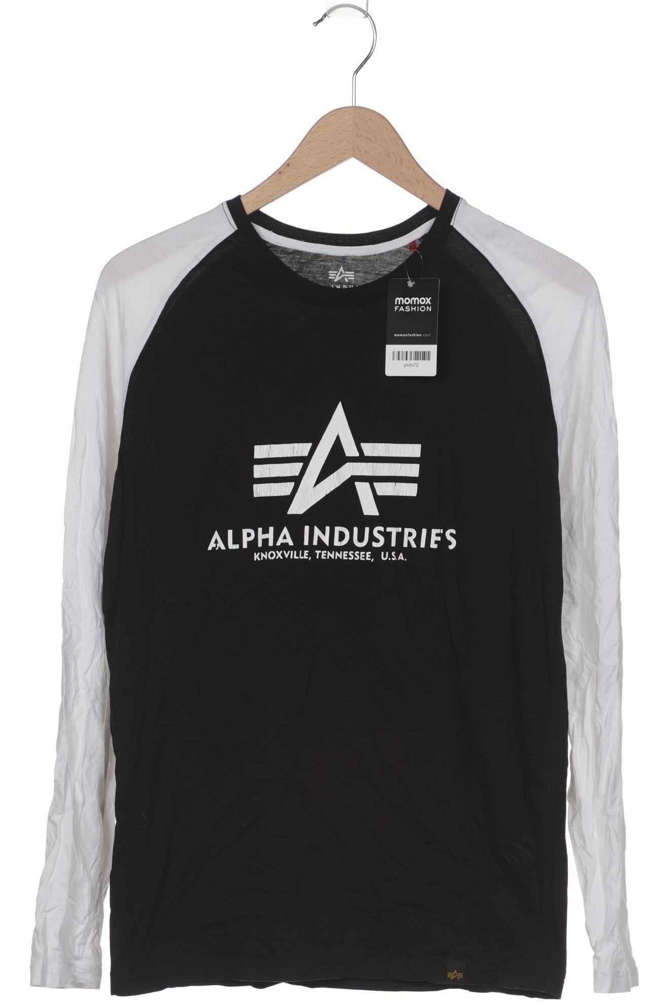 

Alpha industries Herren Langarmshirt, schwarz, Gr. 48