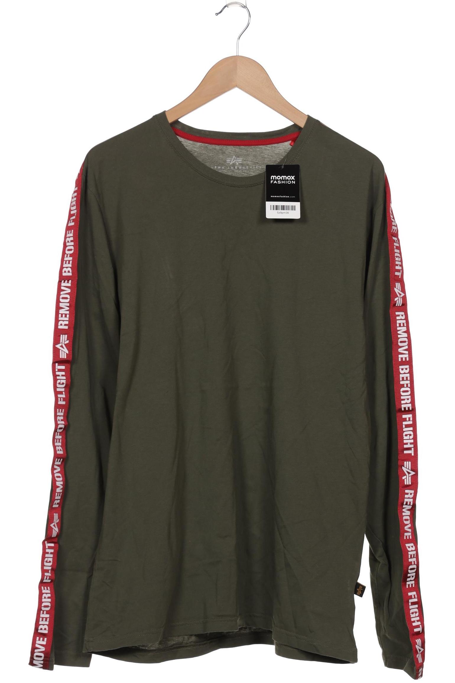 

Alpha industries Herren Langarmshirt, grün, Gr. 54