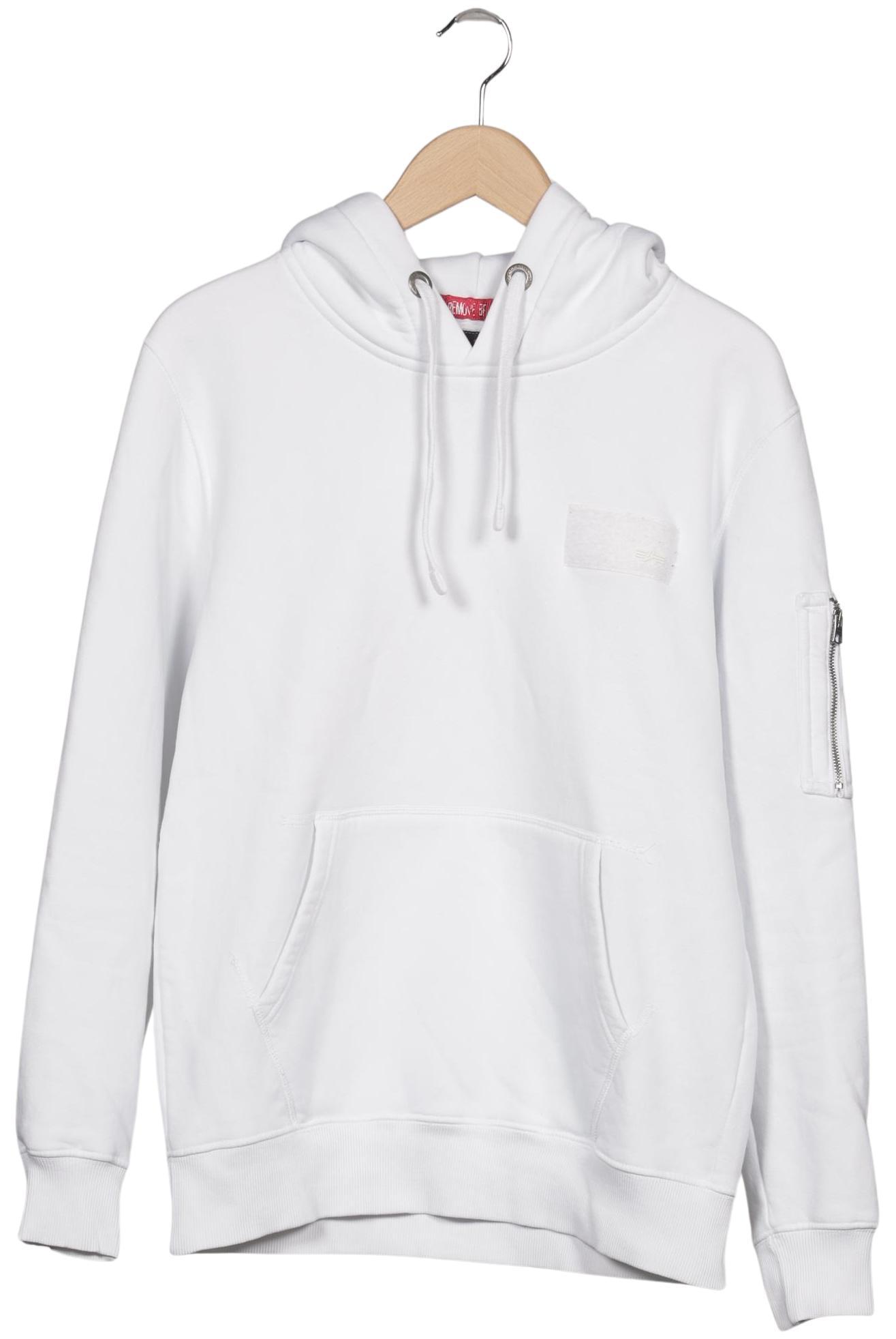 

Alpha industries Herren Kapuzenpullover, weiß, Gr. 46