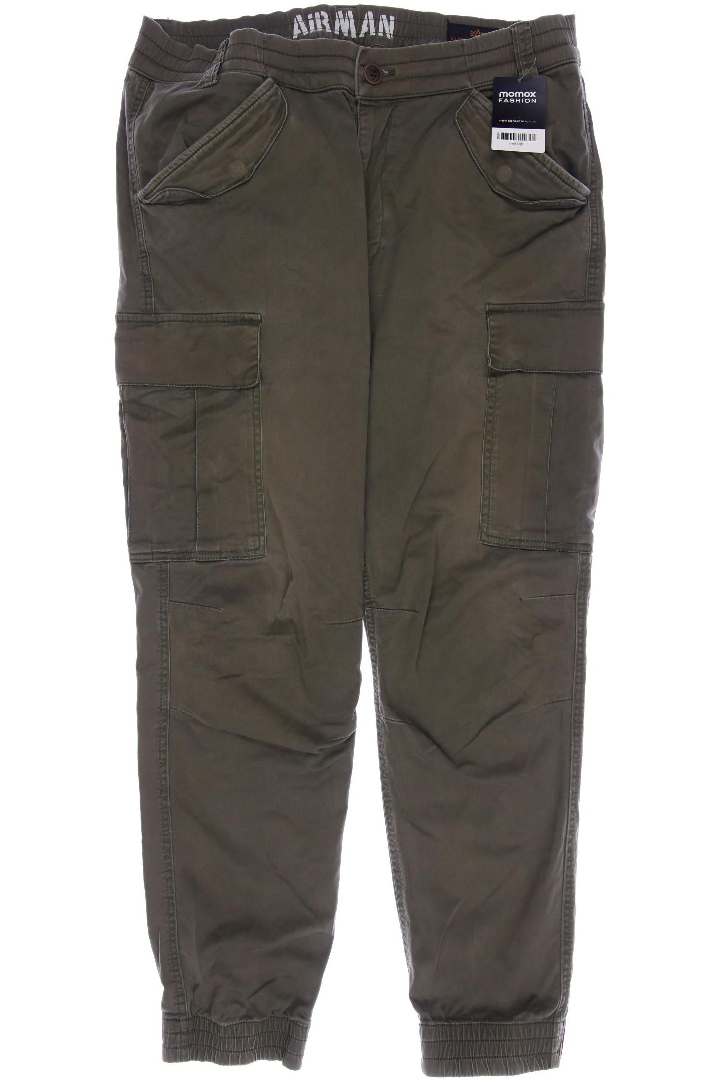 

Alpha industries Herren Stoffhose, grün, Gr. 36