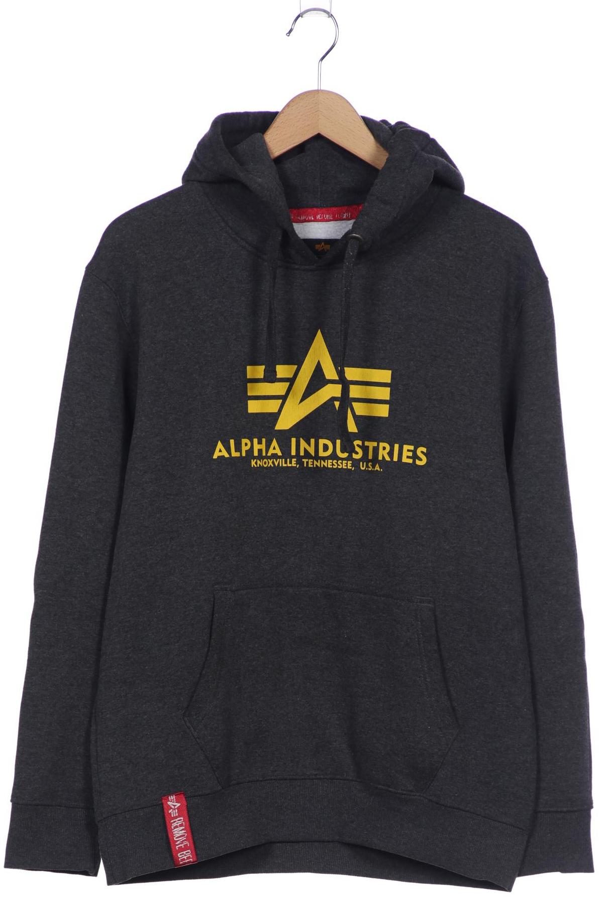 

Alpha industries Herren Kapuzenpullover, grau, Gr. 52