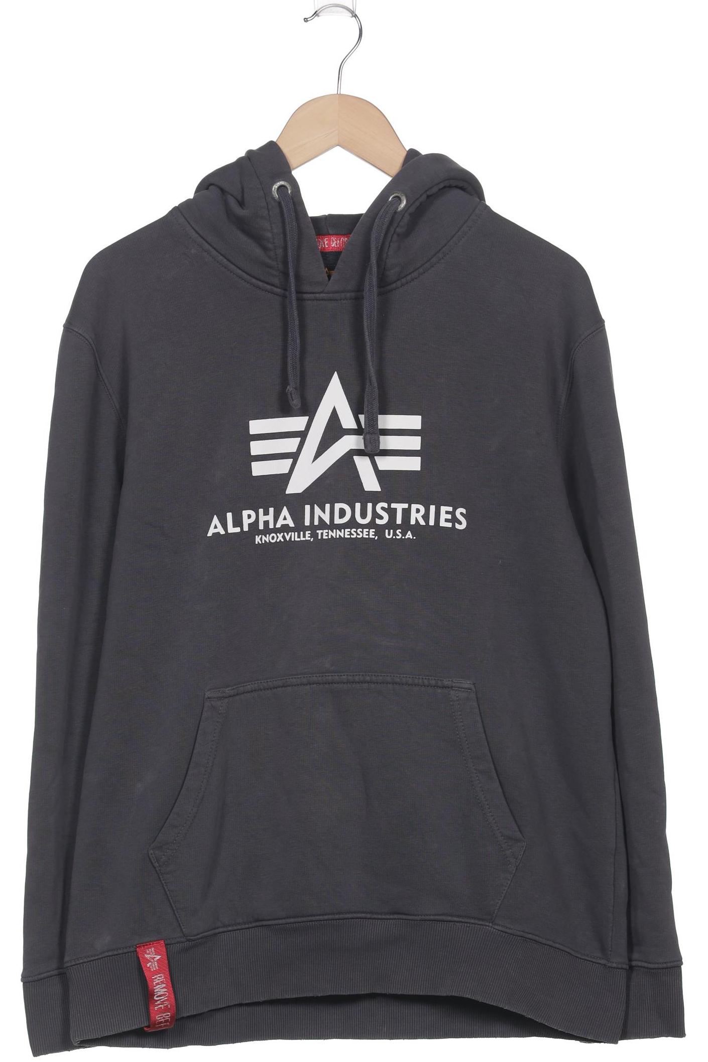 

Alpha industries Herren Kapuzenpullover, grau, Gr. 52
