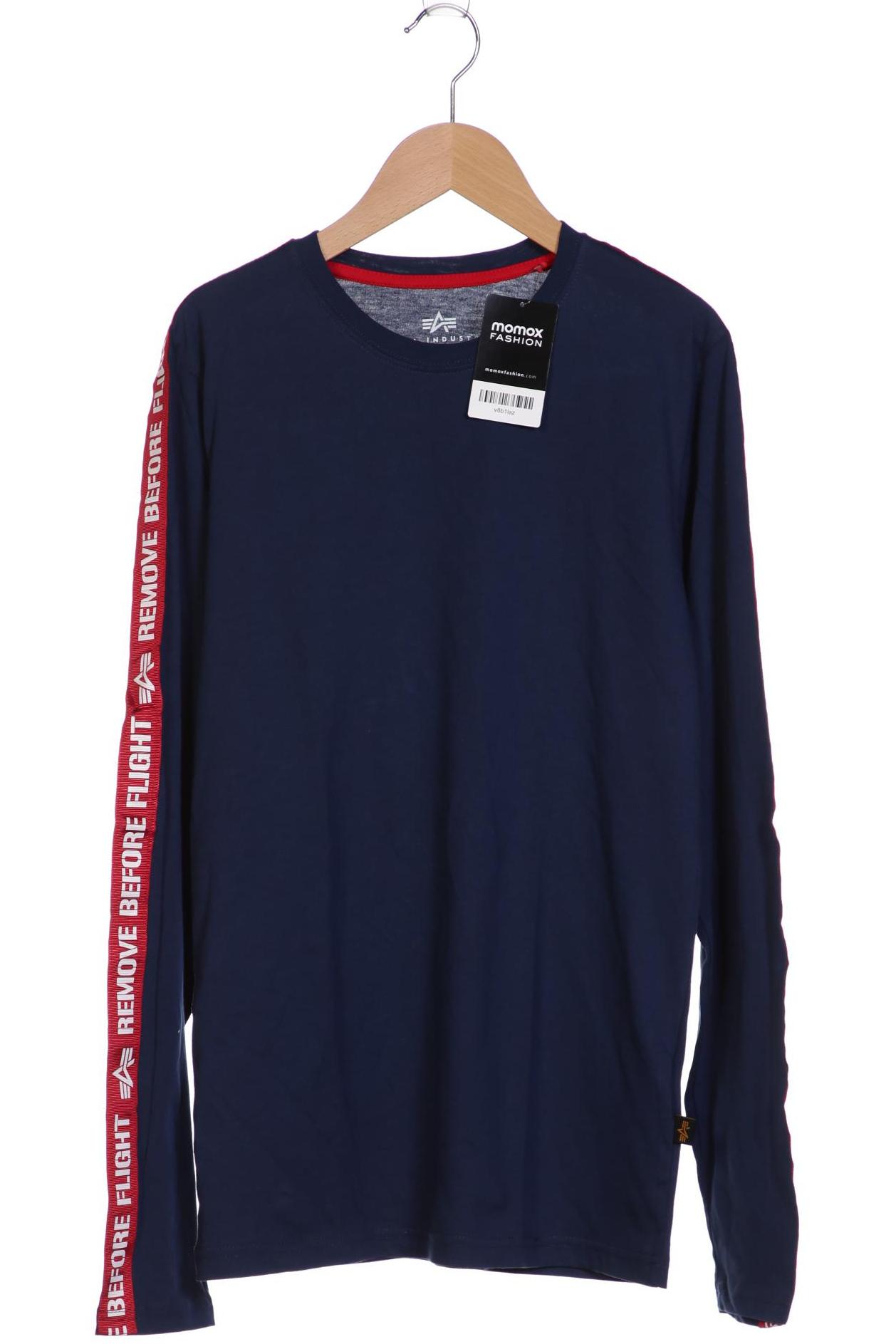 

Alpha industries Herren Langarmshirt, marineblau