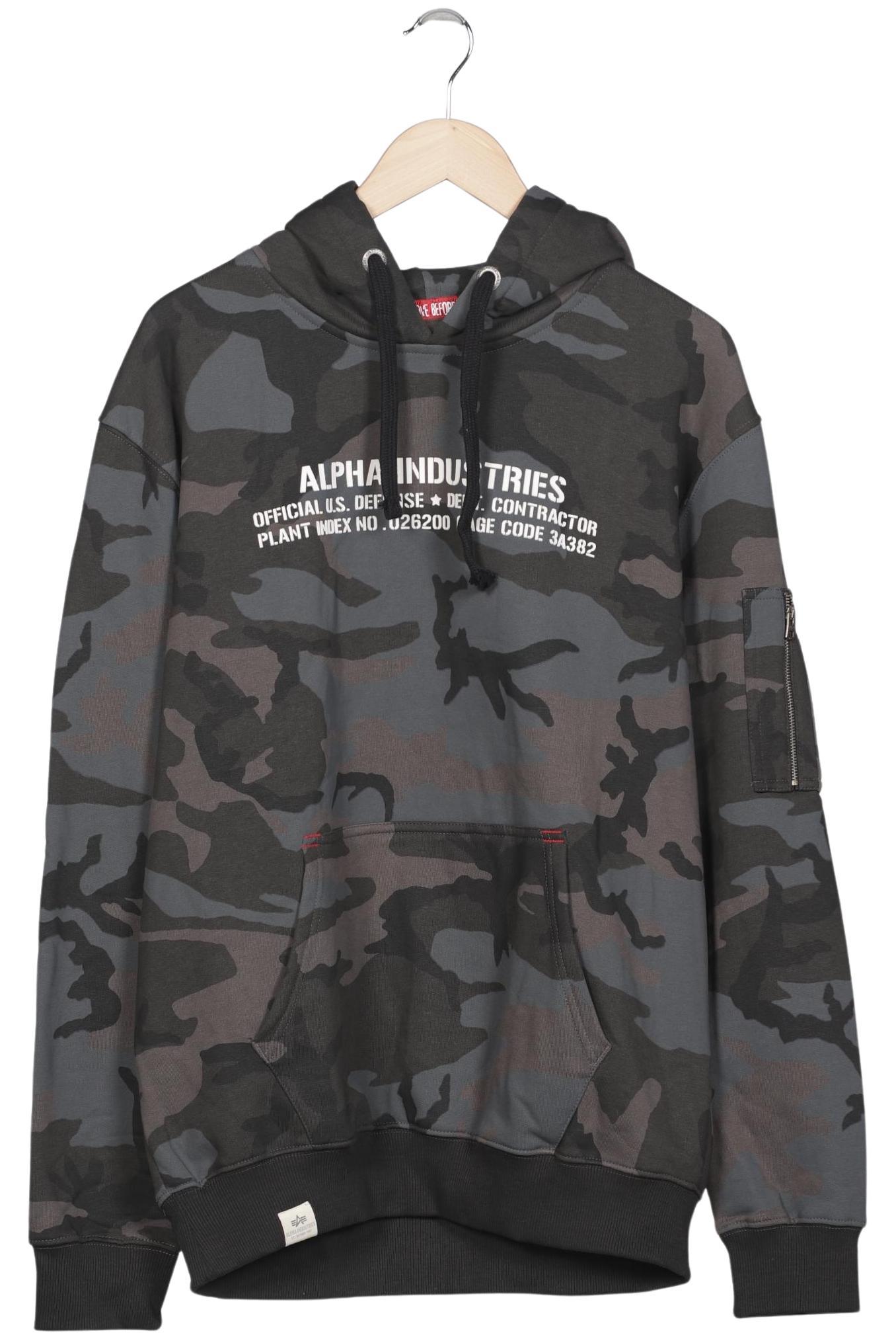 

Alpha industries Herren Kapuzenpullover, grau, Gr. 56