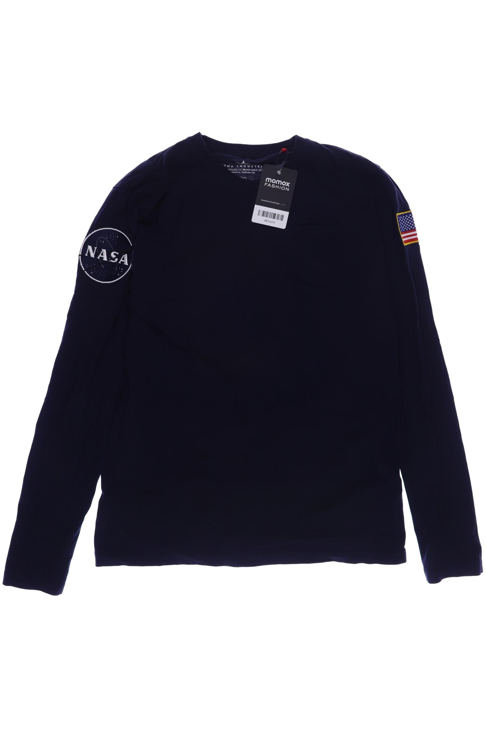 

Alpha industries Herren Langarmshirt, marineblau, Gr. 176