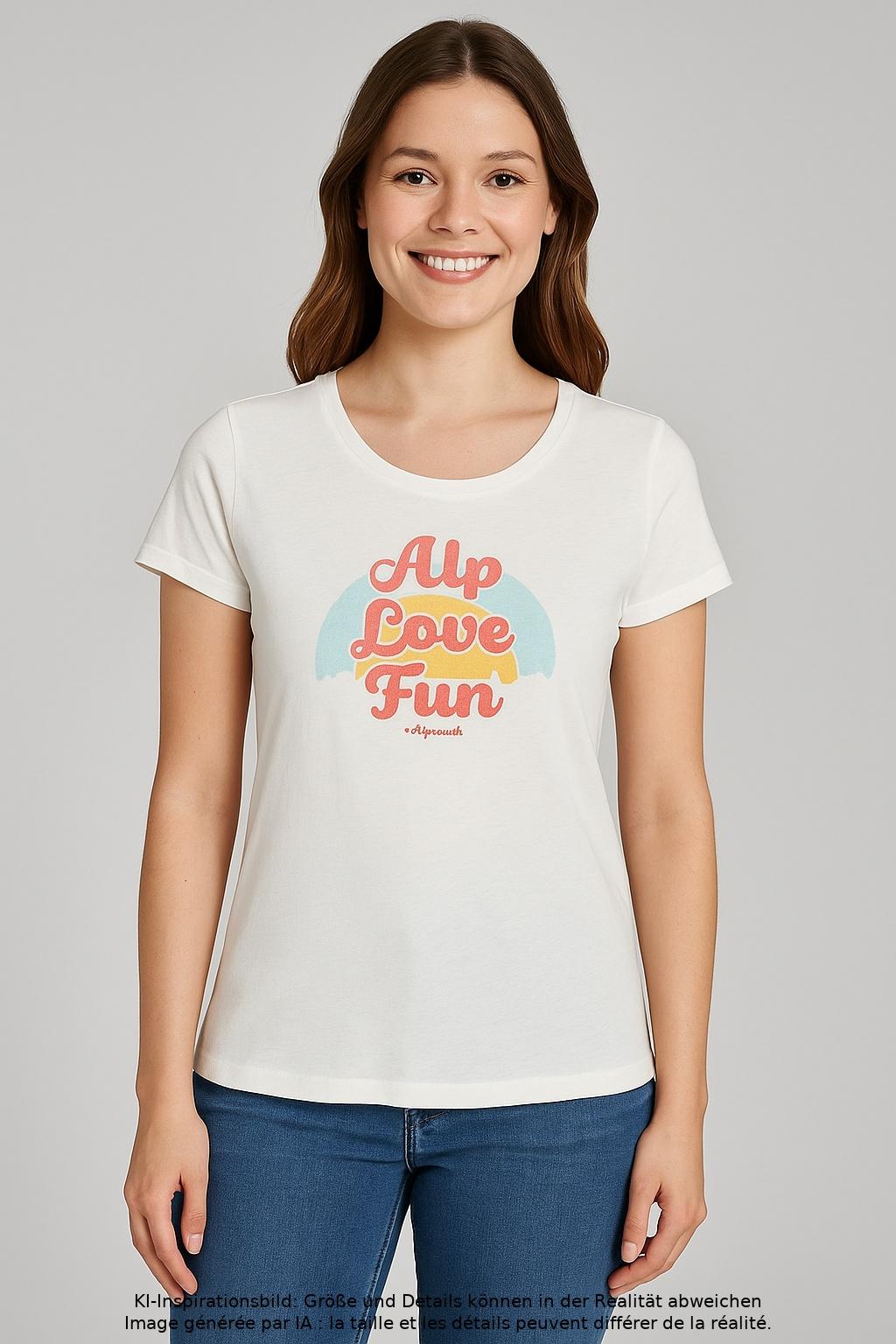 

Alprausch Damen T-Shirt, cremeweiß, Gr. 42