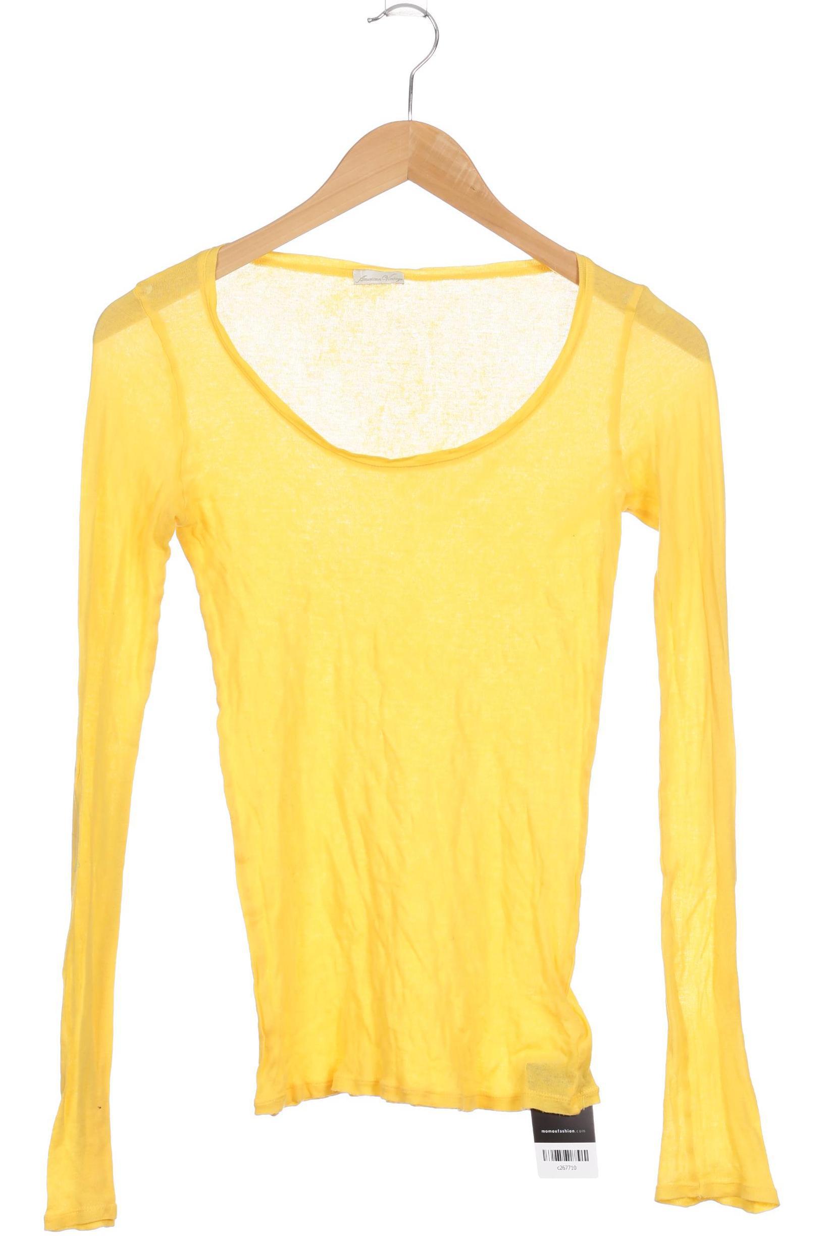 

American Vintage Damen Langarmshirt, gelb, Gr.