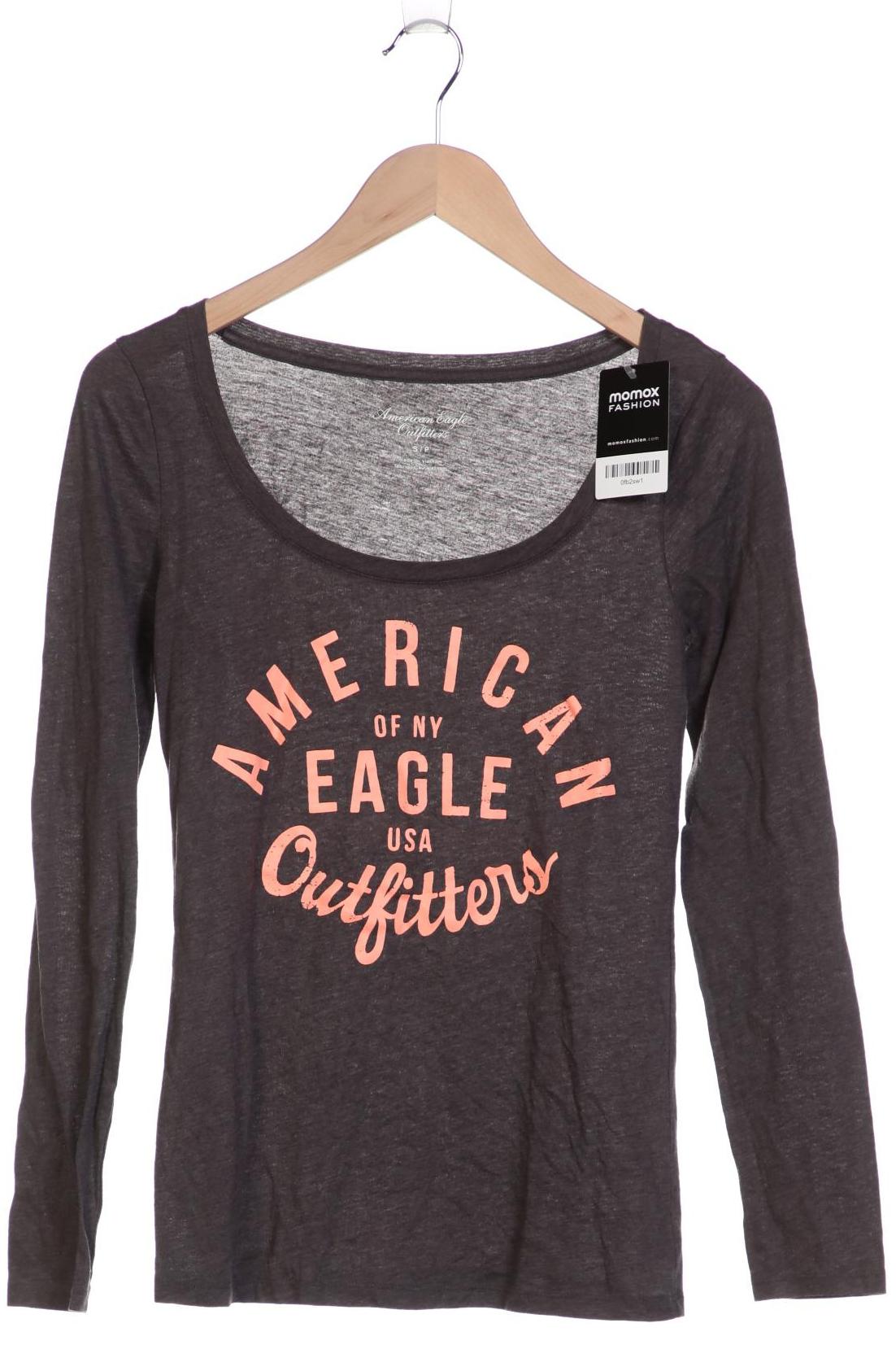 

American Eagle Outfitters Damen Langarmshirt, grau, Gr. 36