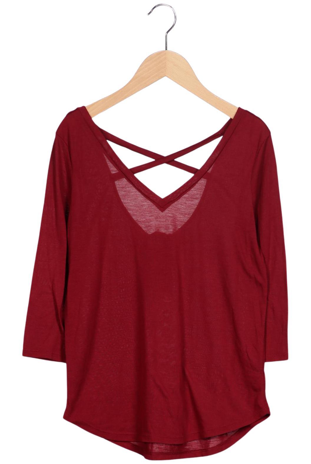 

American Eagle Outfitters Damen Langarmshirt, bordeaux, Gr. 36
