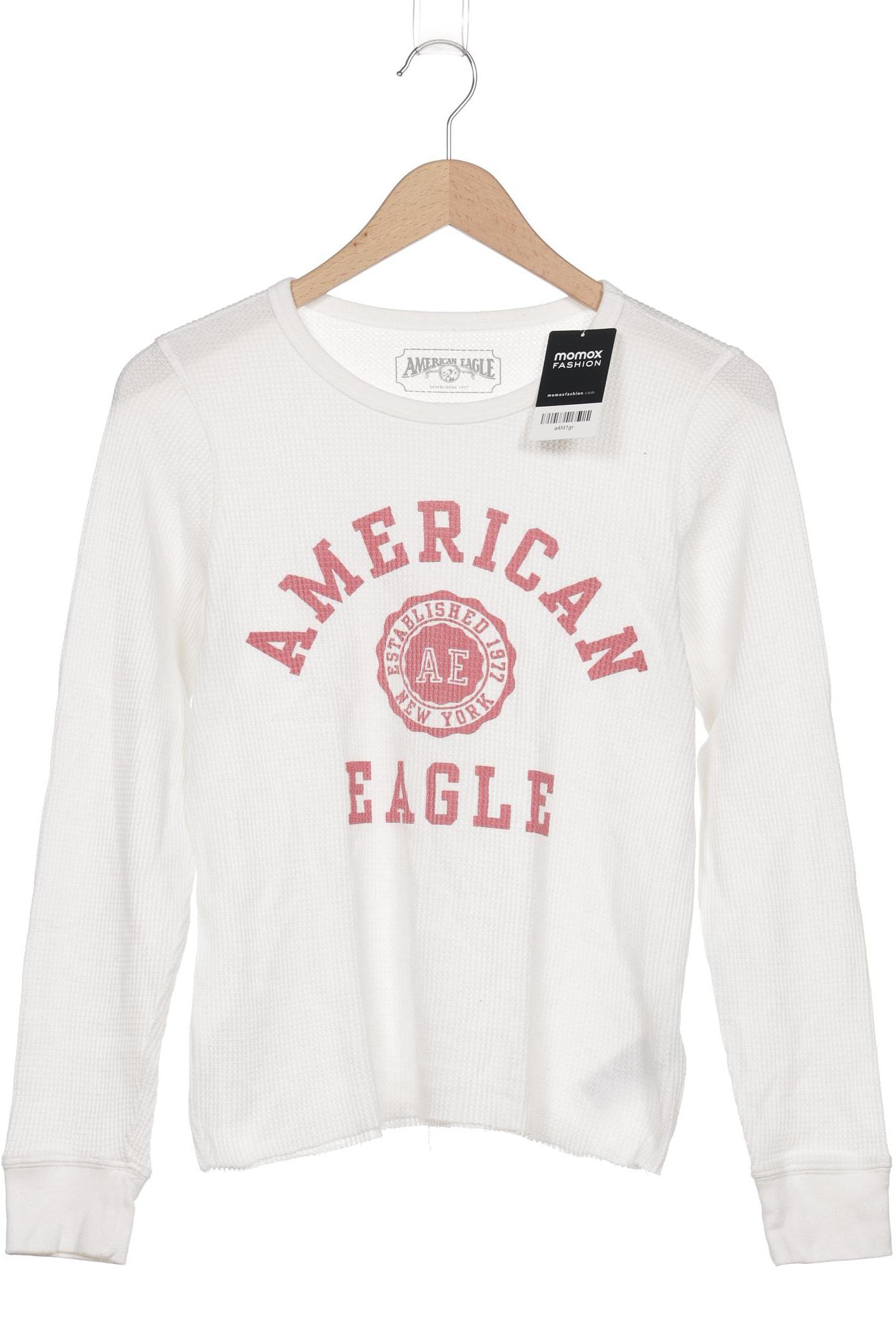 

American Eagle Outfitters Damen Langarmshirt, weiß, Gr. 38