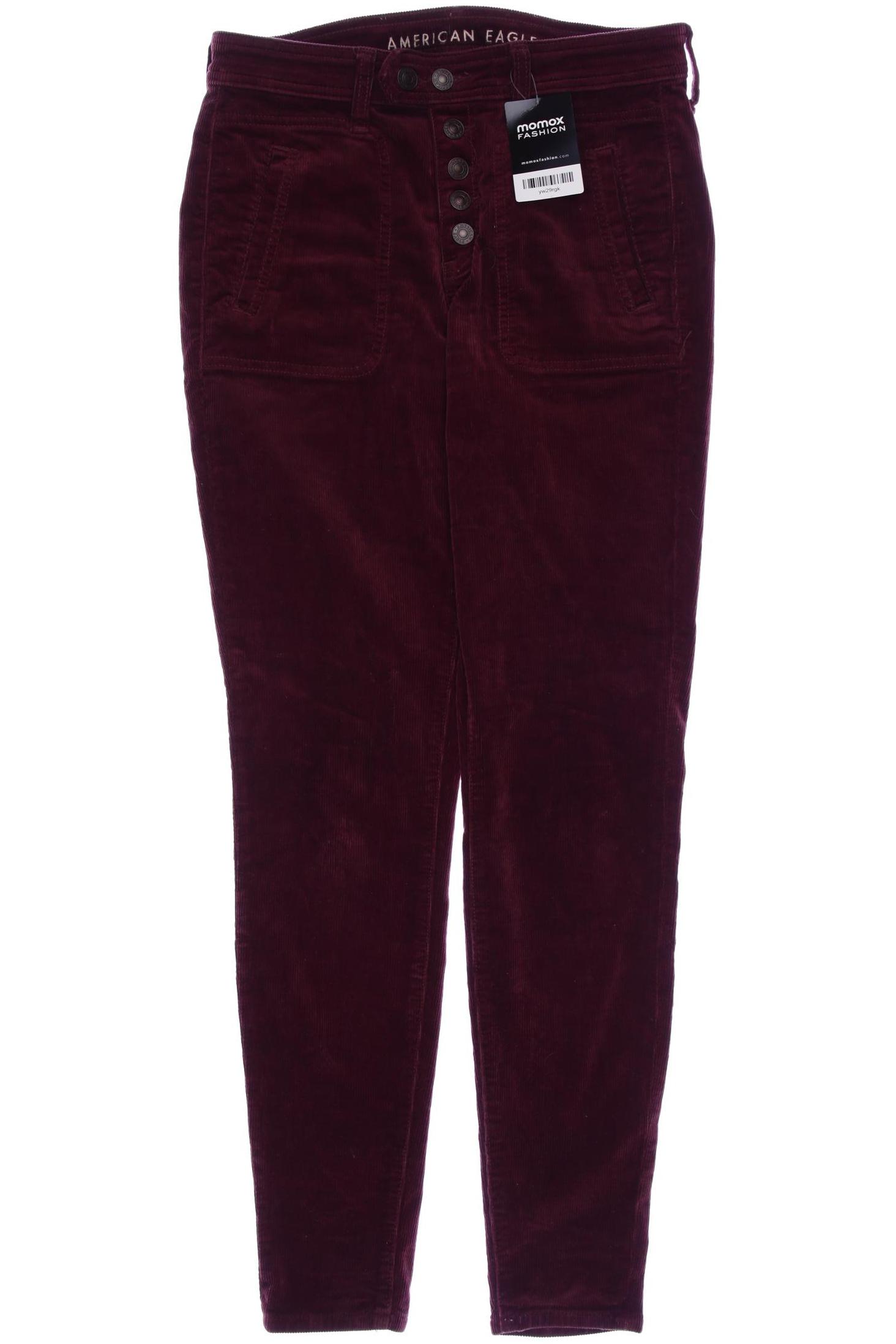 

American Eagle Outfitters Damen Stoffhose, rot, Gr. 28