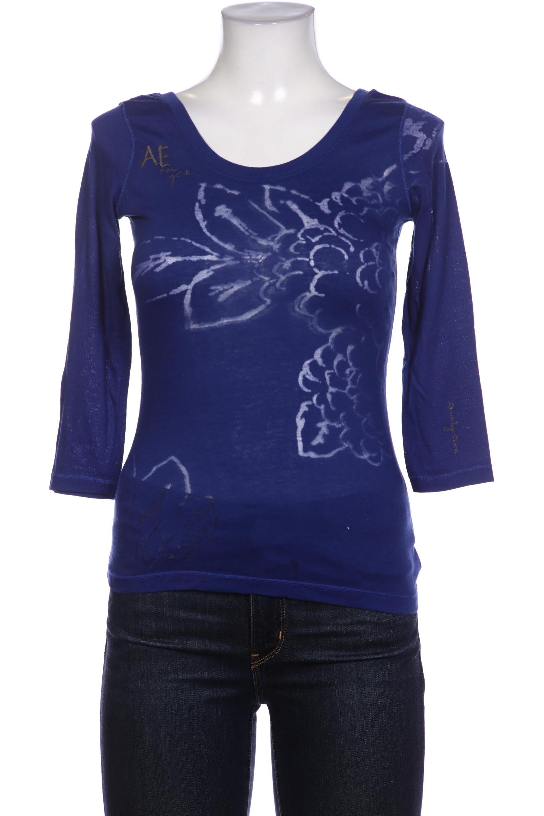 

American Eagle Outfitters Damen Langarmshirt, blau, Gr. 36