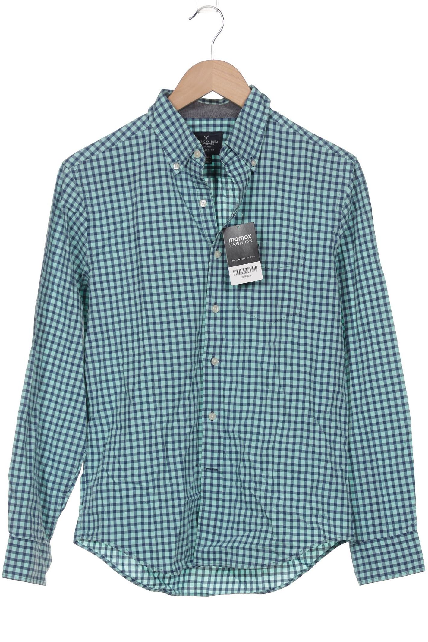 

American Eagle Outfitters Herren Hemd, türkis, Gr. 46