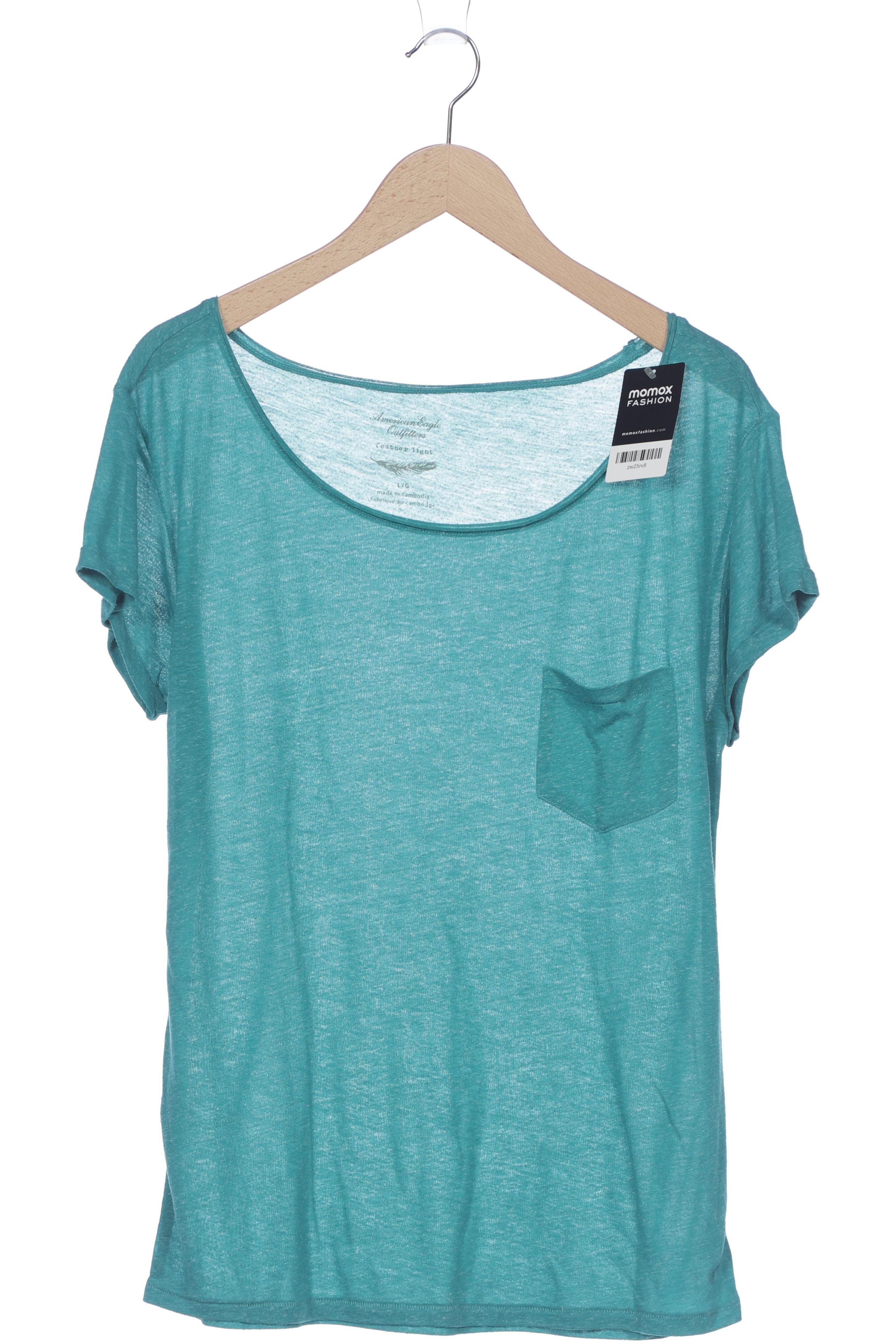 

American Eagle Outfitters Damen T-Shirt, türkis, Gr. 42