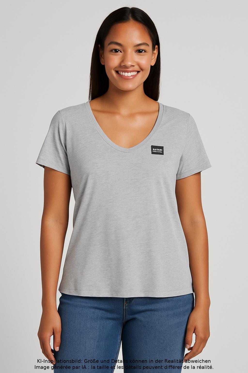 

American Vintage Damen T-Shirt, grau, Gr. 42