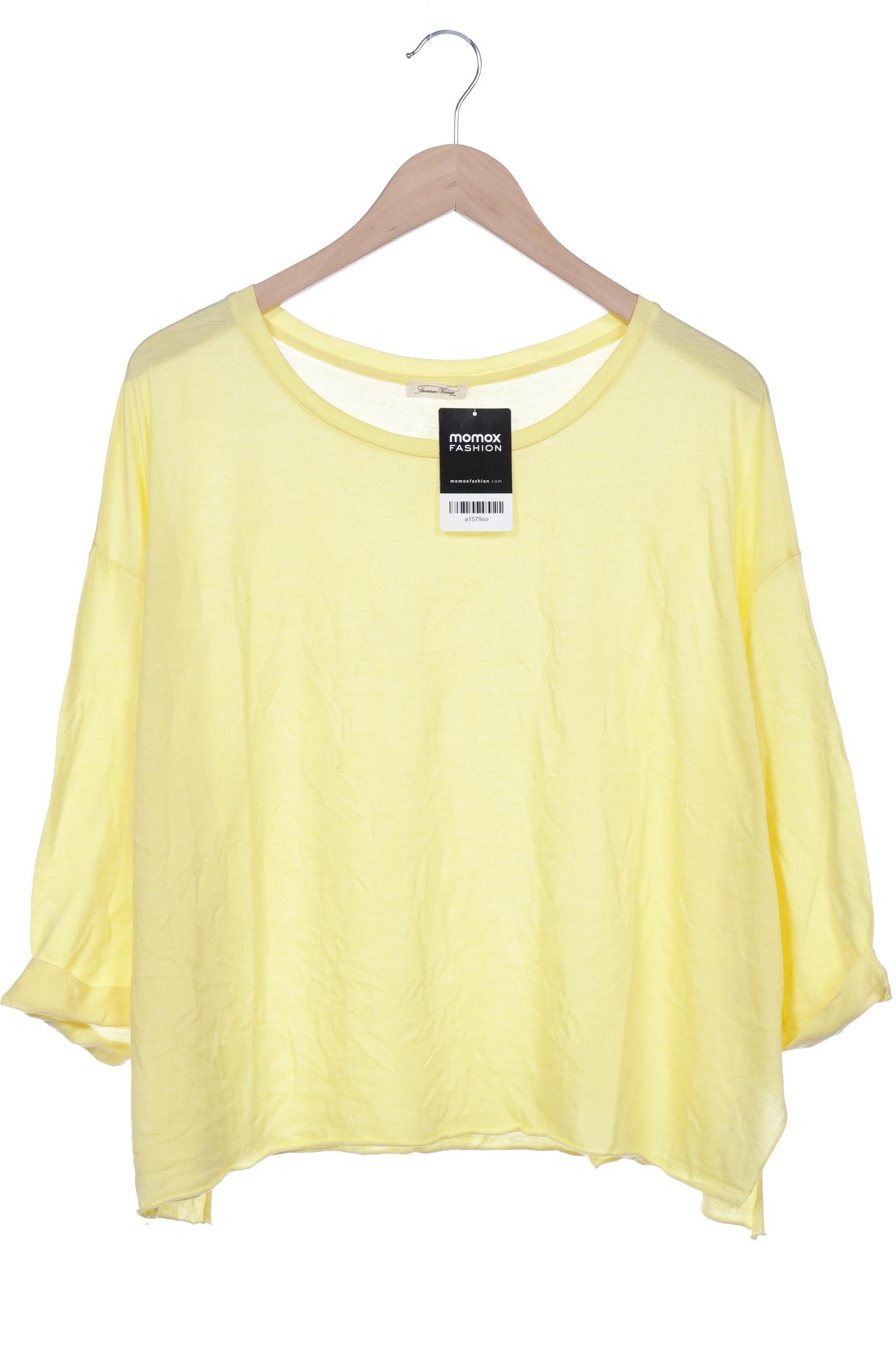 

American Vintage Damen Langarmshirt, gelb, Gr. 34