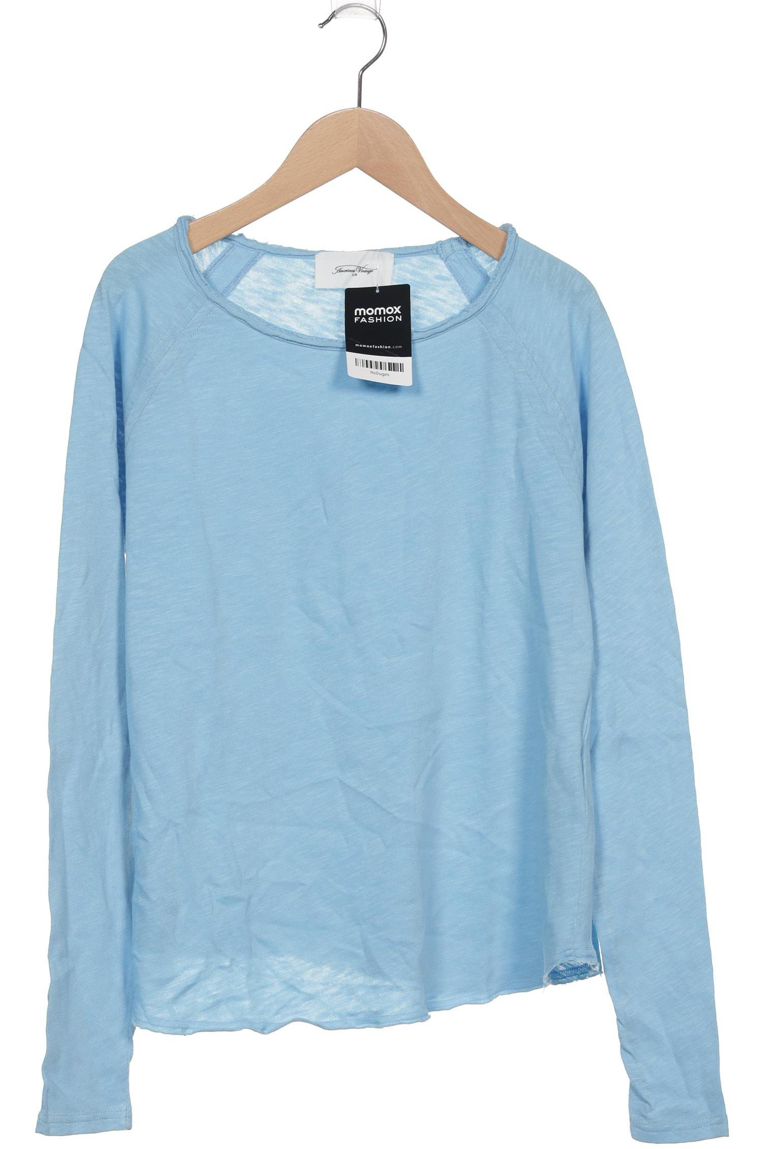 

American Vintage Damen Langarmshirt, blau, Gr. 36