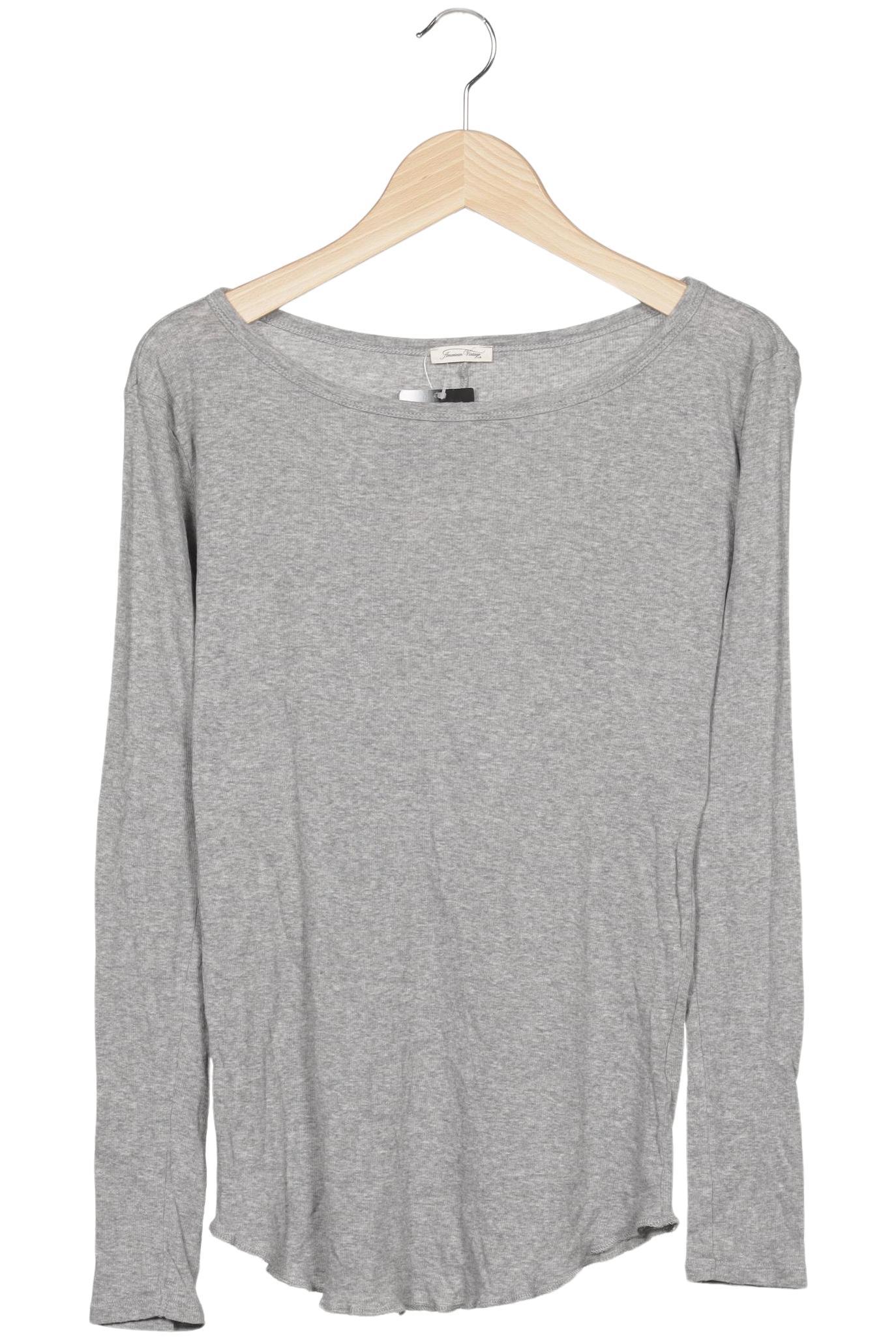 

American Vintage Damen Langarmshirt, grau, Gr. 38