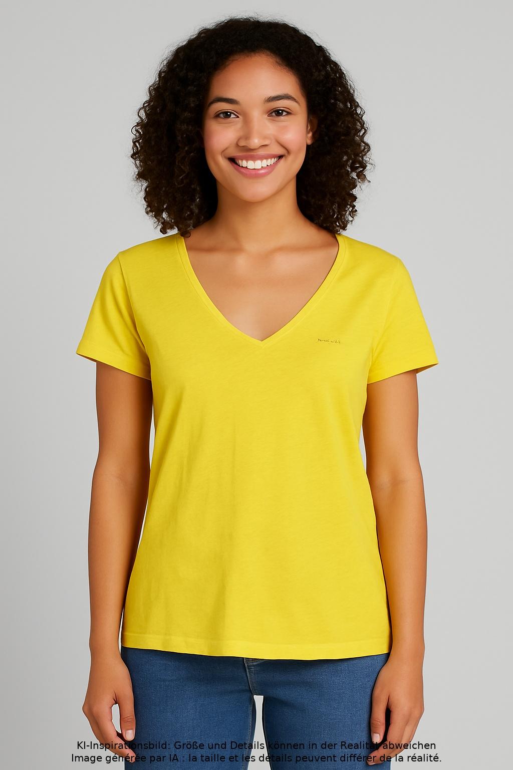 

American Vintage Damen T-Shirt, gelb, Gr. 36